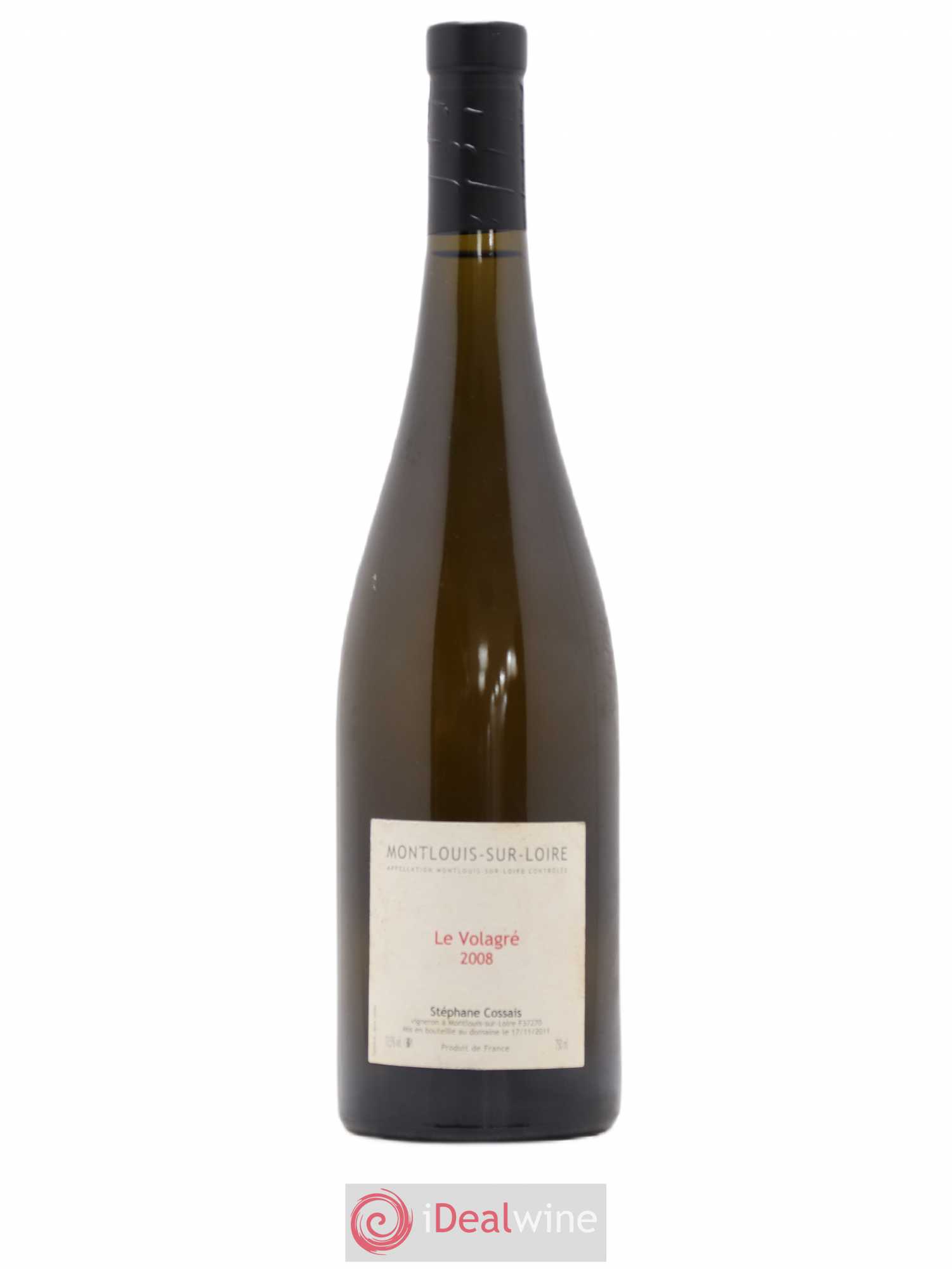 Montlouis-sur-Loire Le Volagré Stéphane Cossais 2008 - Lot de 1 bouteille - 0