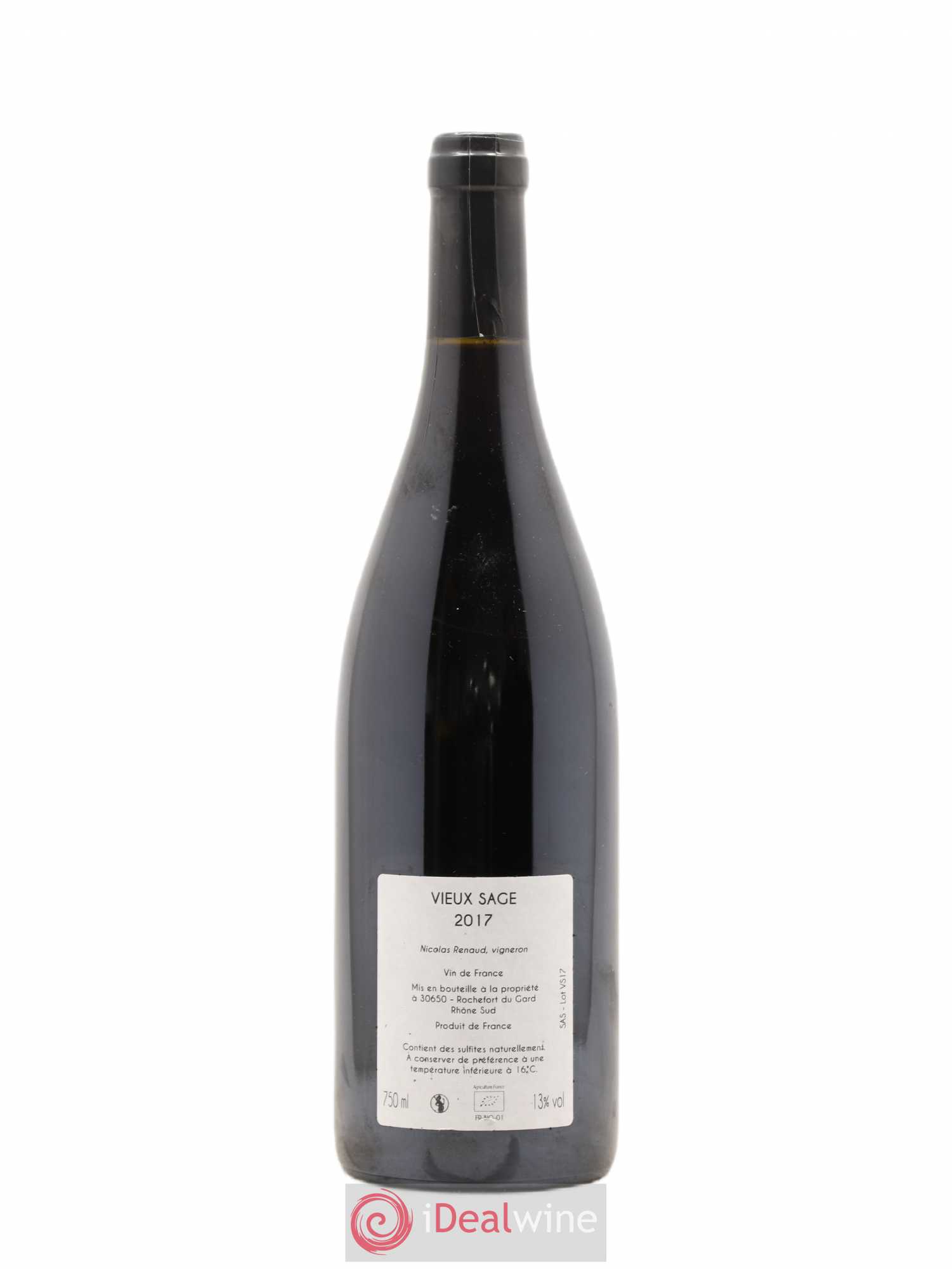 Vin de France Vieux sage Clos des grillons 2017 - Posten von 1 Flasche - 1
