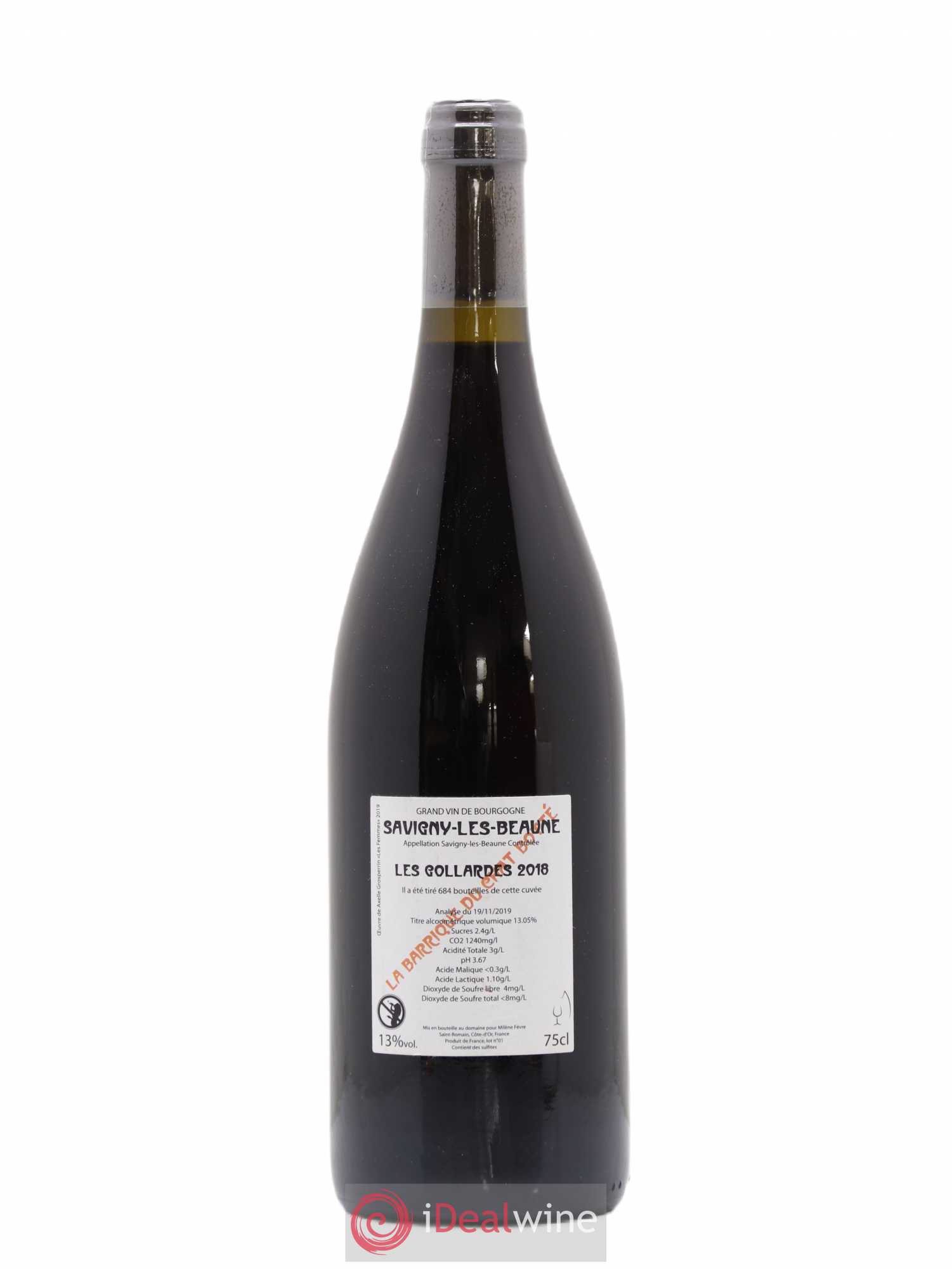 Savigny-lès-Beaune Les Gollardes Barrique Du Chat Botte 2018 - Posten von 1 Flasche - 1