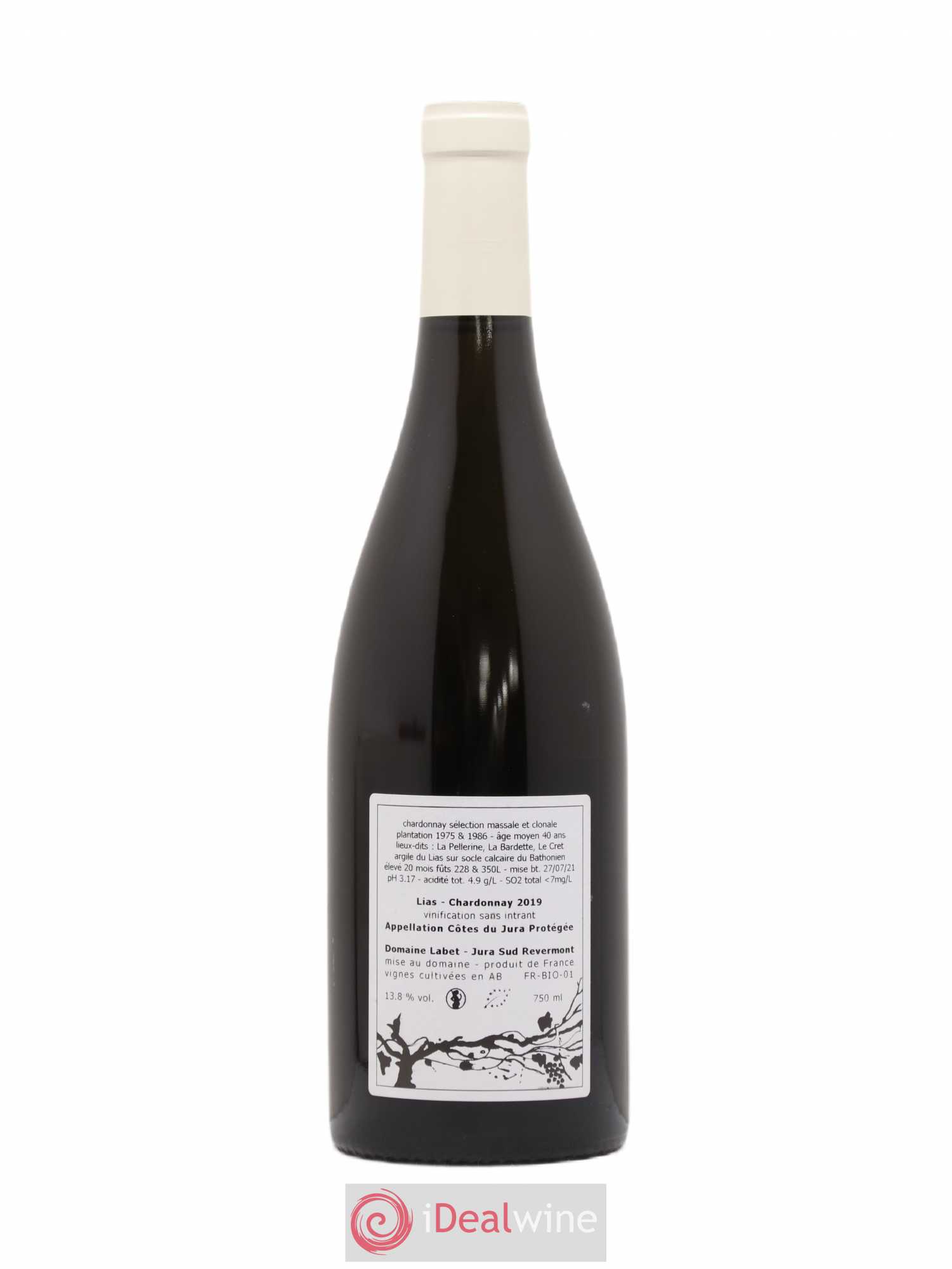 Côtes du Jura Chardonnay Lias Romain - Julien - Charline Labet 2019 - Lot de 1 bouteille - 1