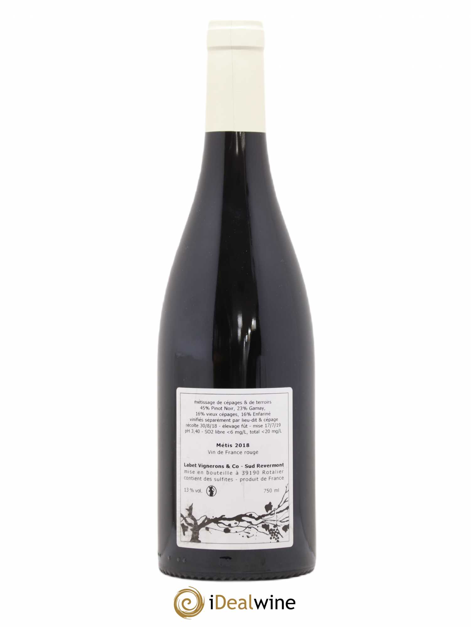 Vin de France Métis Romain - Julien - Charline Labet 2018 - Lot de 1 bouteille - 1