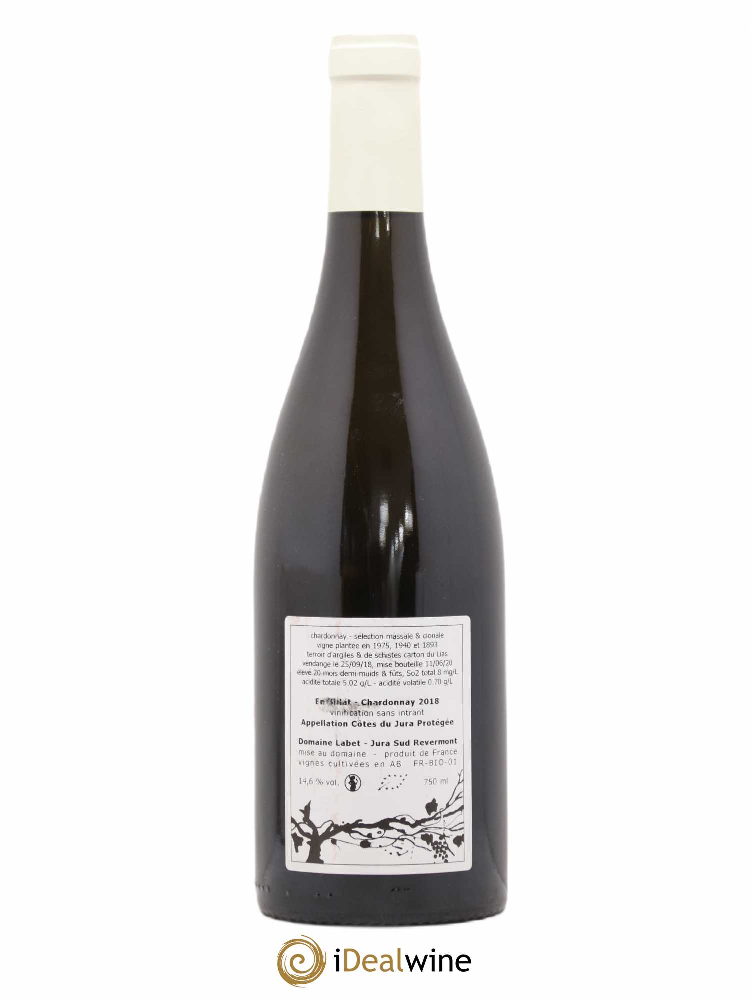 Côtes du Jura Chardonnay En Billat Labet (Domaine) 2018 - Lot de 1 bouteille - 1