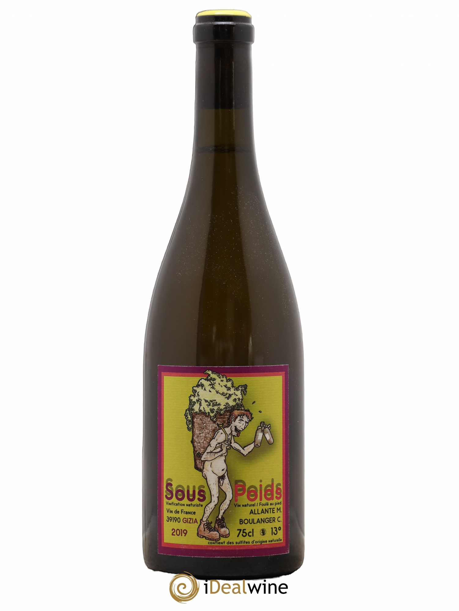 Vin de France Sous Poids Allante Boulanger 2019 - Lot de 1 bouteille - 0
