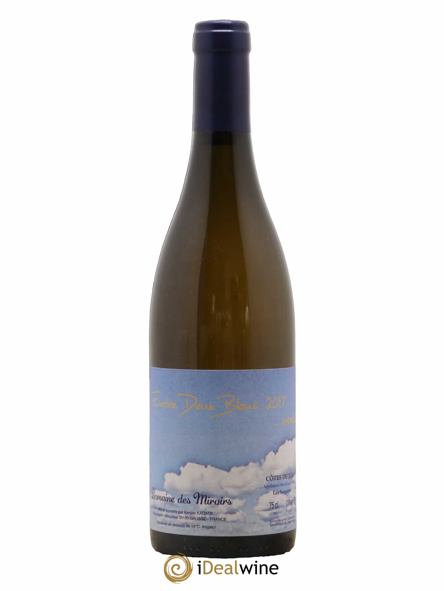 Côtes du Jura Entre deux bleux Inné Les Saugettes Kenjiro Kagami 2017 - Posten von 1 Flasche - 0