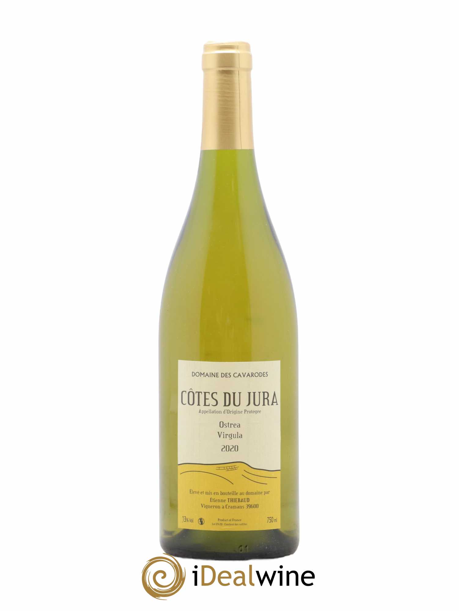 Côtes du Jura Ostrea Virgula Cavarodes (Domaine des) - Etienne Thiébaud 2020 - Lot de 1 bouteille - 0