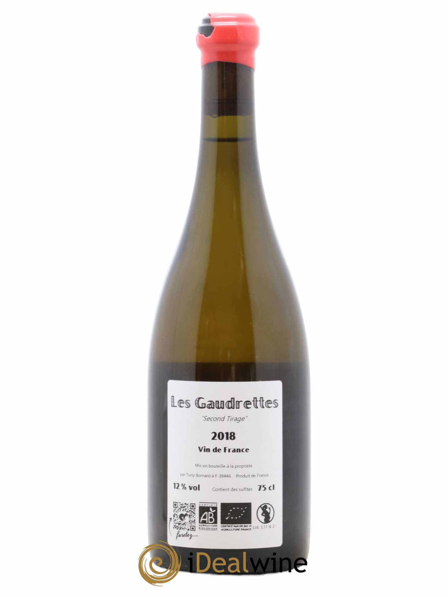 Côtes du Jura Les Gaudrettes Bornard Second Tirage 2018 - Lot de 1 bouteille - 1
