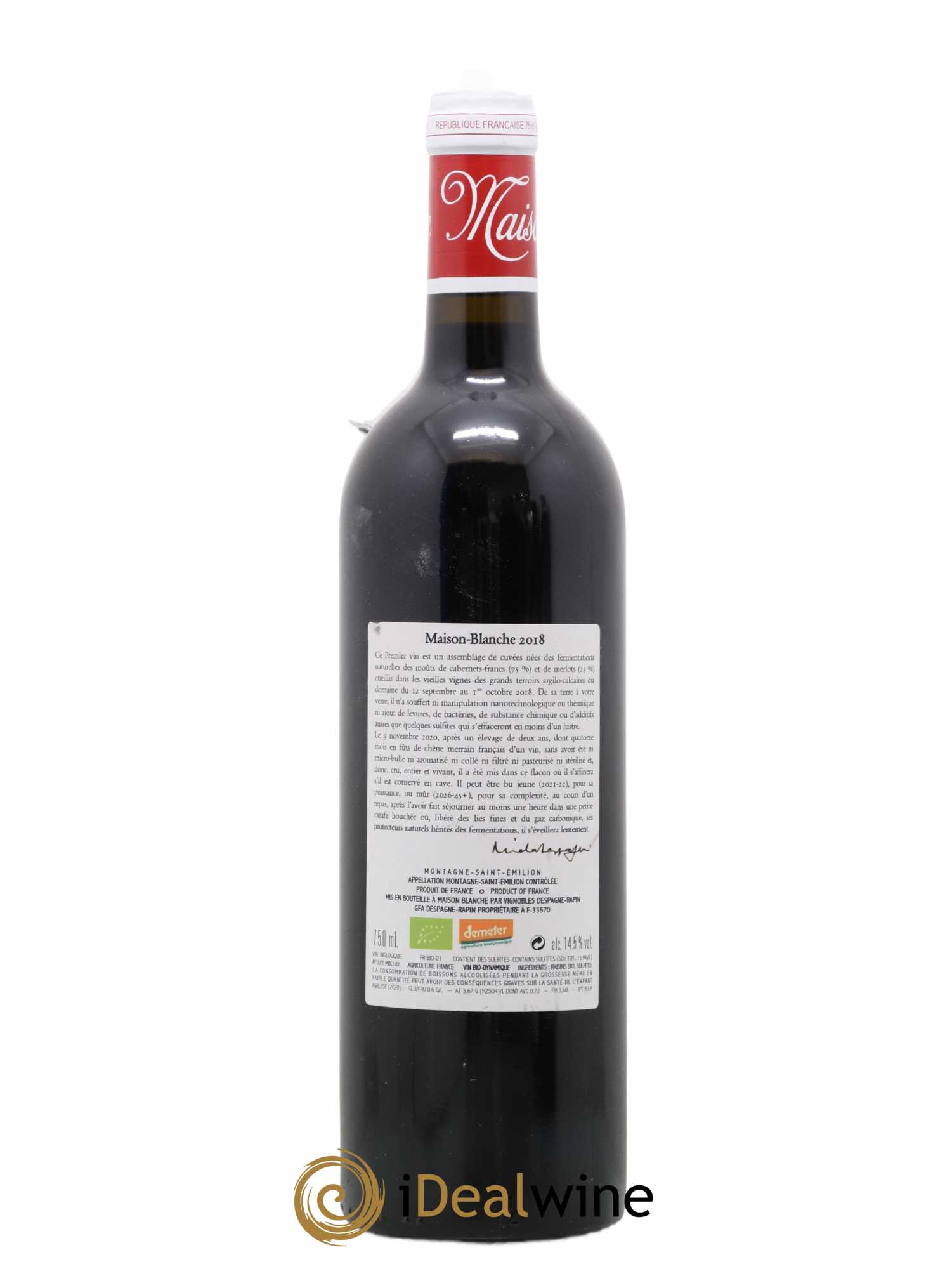 Château Maison Blanche (sans prix de réserve) 2018 - Lot de 1 bouteille - 1