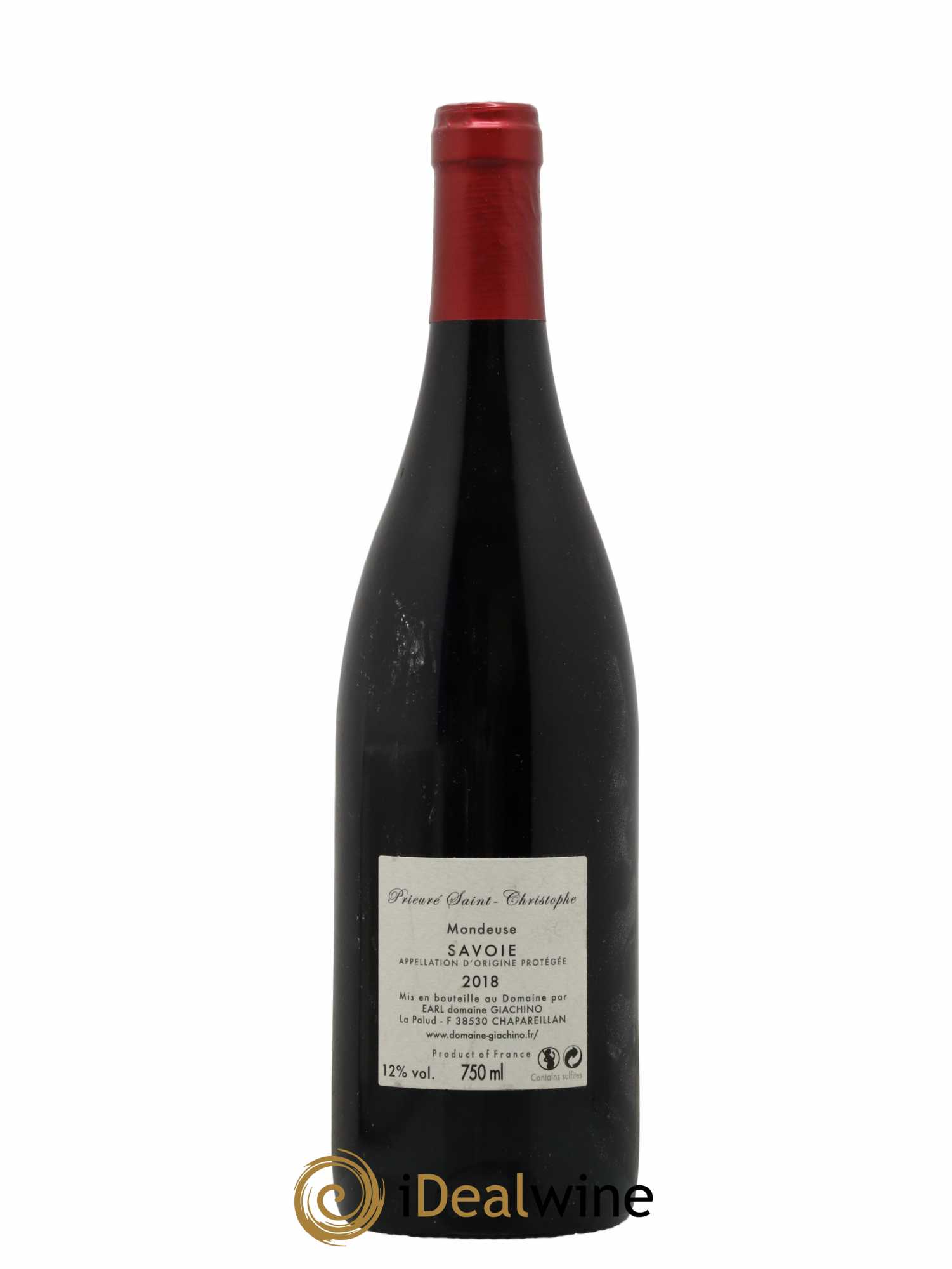Vin de Savoie Mondeuse Giachino Prieuré Saint Christophe 2018 - Lot de 1 bouteille - 1
