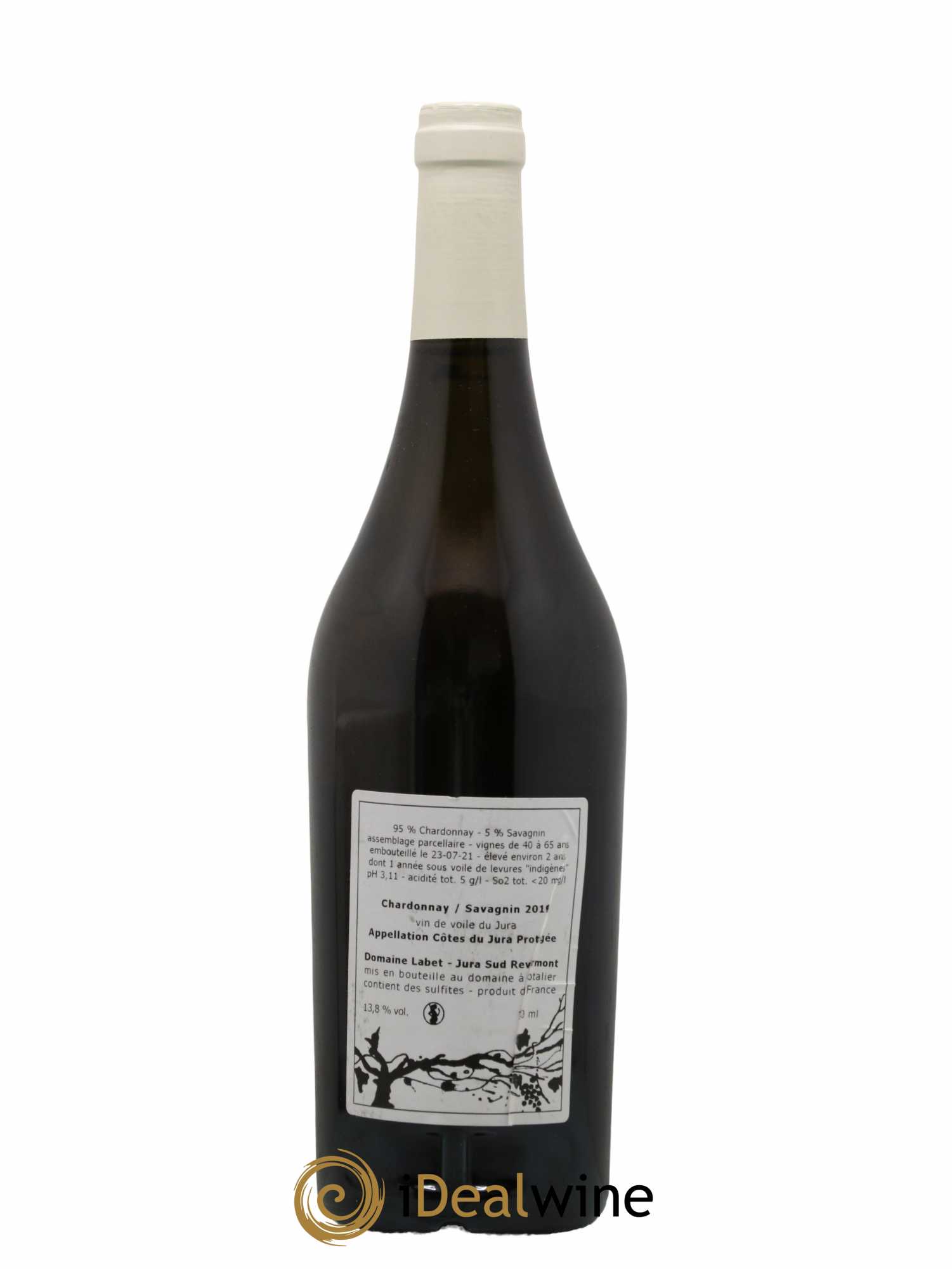 Côtes du Jura Vin de Voile Chardonnay-Savagnin cuvée de garde Romain - Julien  - Charline Labet 2019 - Lot of 1 bottle - 1