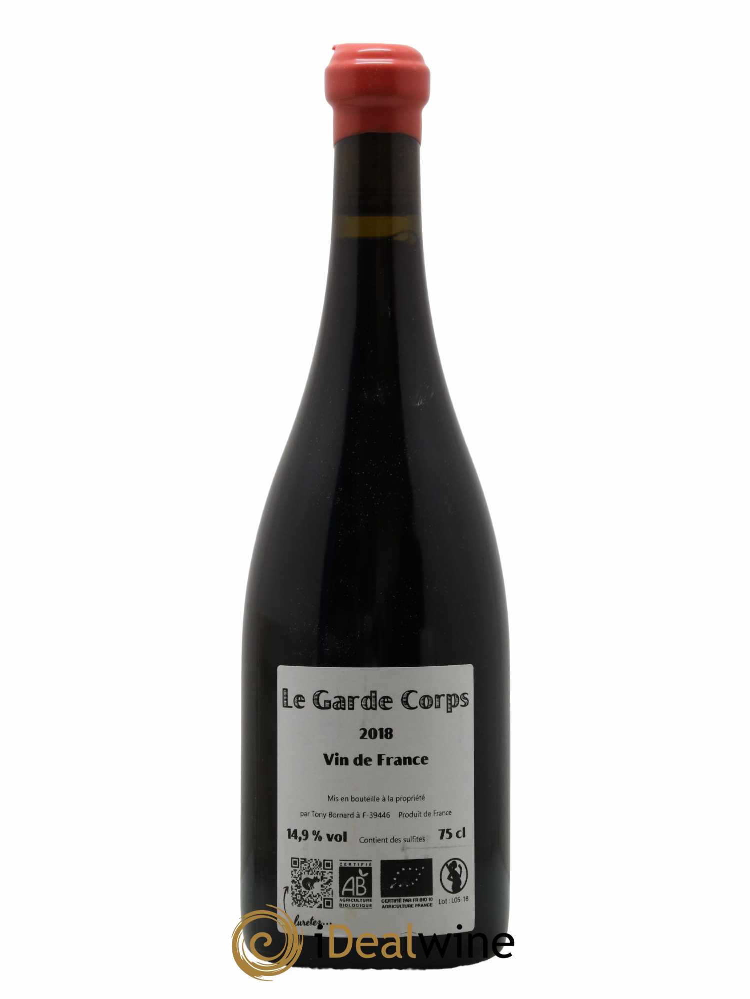 Arbois-Pupillin Trousseau Le Garde Corps Bornard 2018 - Lot de 1 bouteille - 1