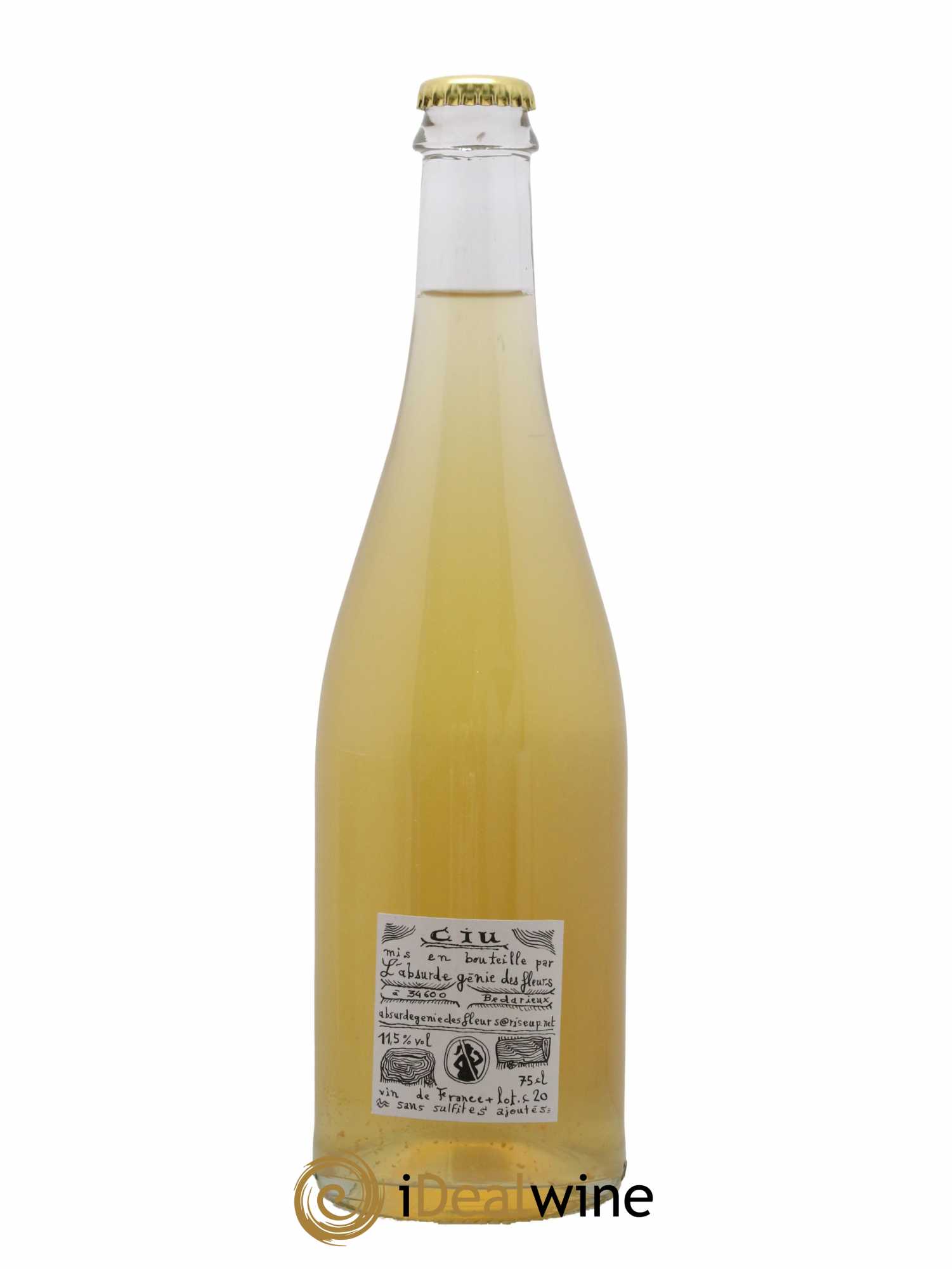 Vin de France Ciu L'Absurde Génie des Fleurs 2020 - Lot de 1 bouteille - 1