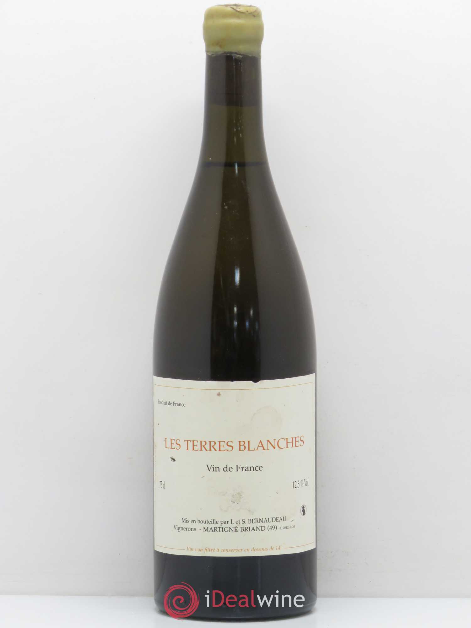 Vin de France Les Terres Blanches Stéphane Bernaudeau 2012 - Lot de 1 bouteille - 0