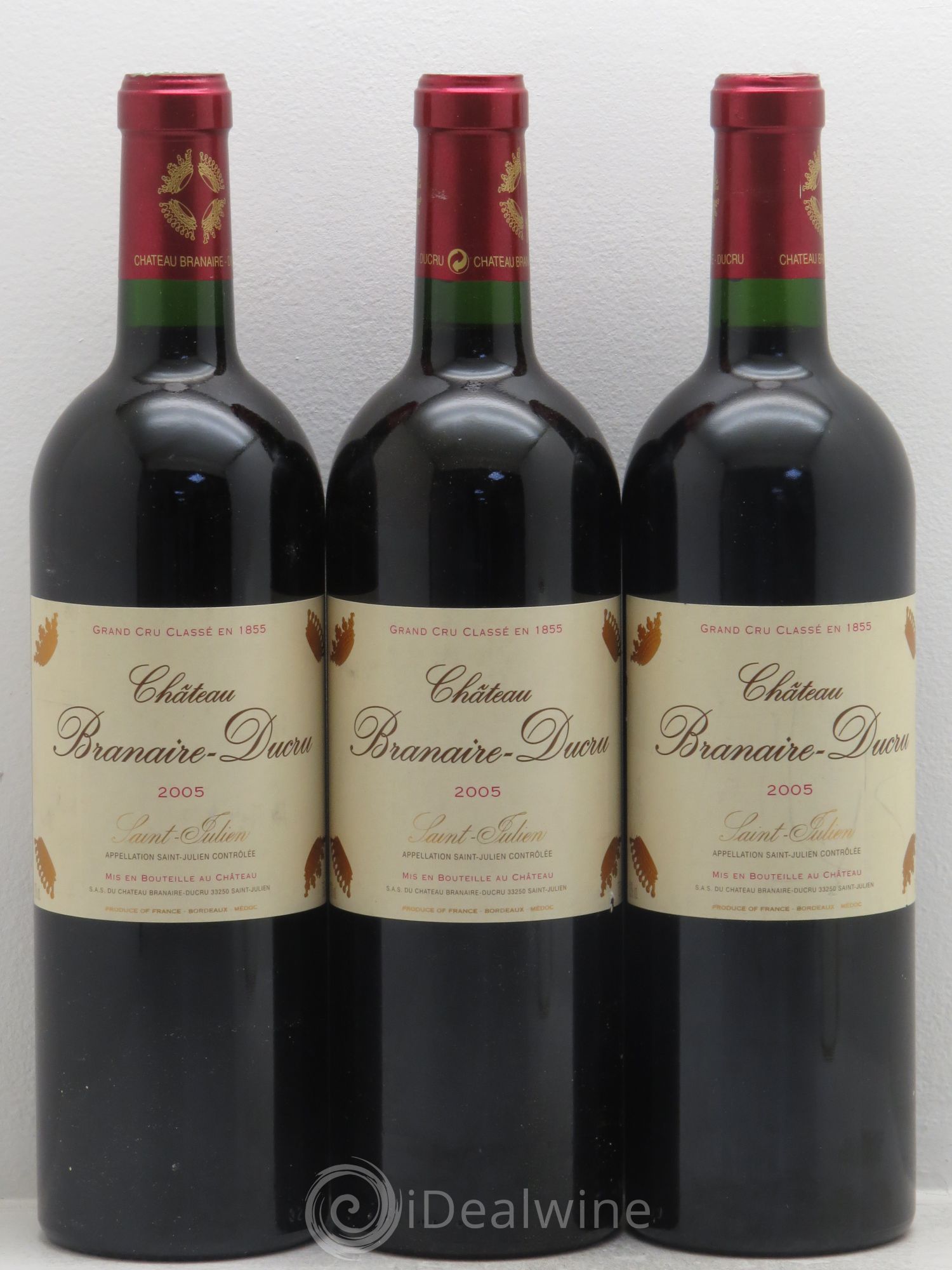 Château Branaire Ducru 4ème Grand Cru Classé 2005 - Lot de 3 bouteilles - 0
