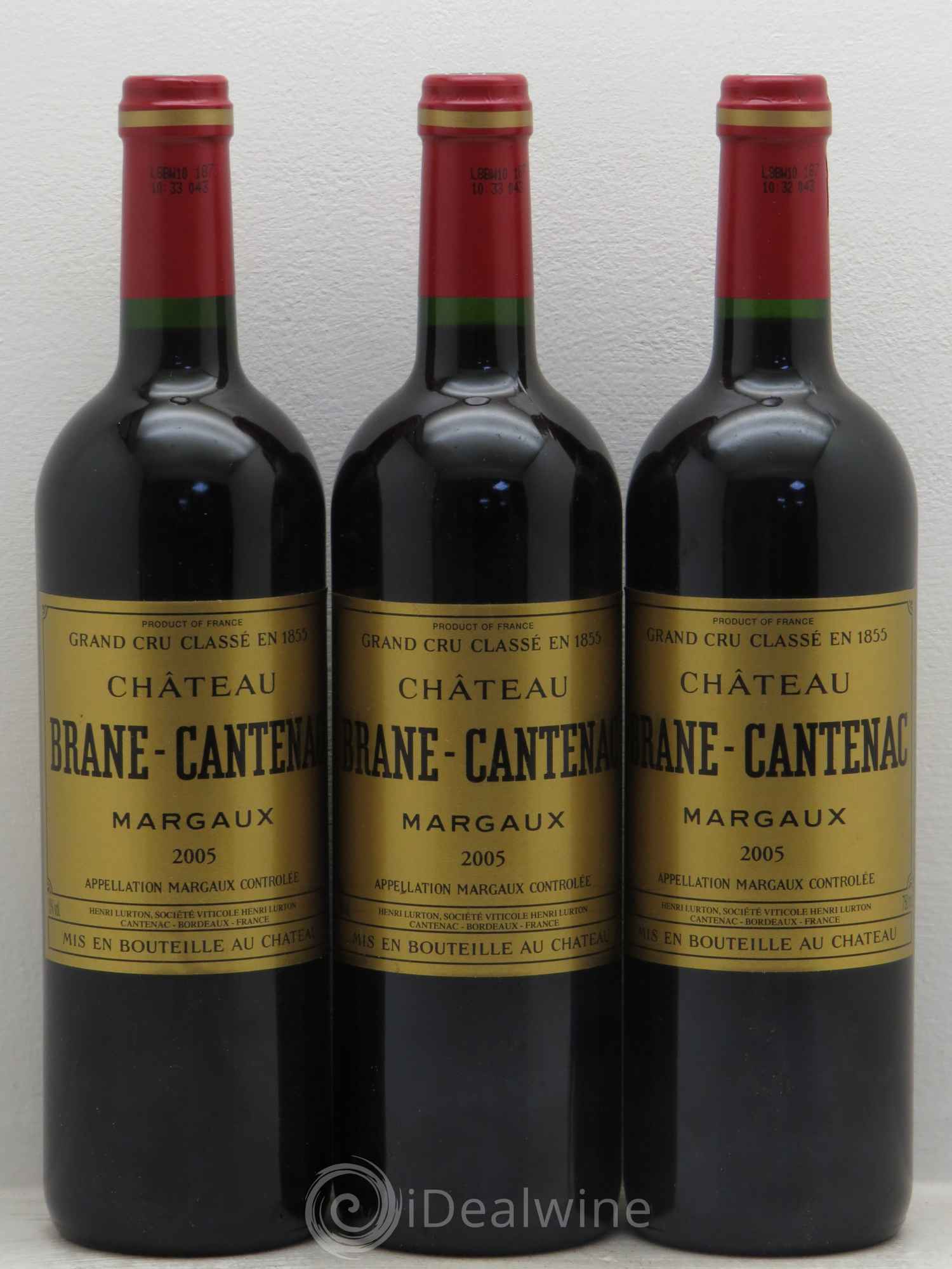 Château Brane Cantenac 2ème Grand Cru Classé 2005 - Lot de 3 bouteilles - 0
