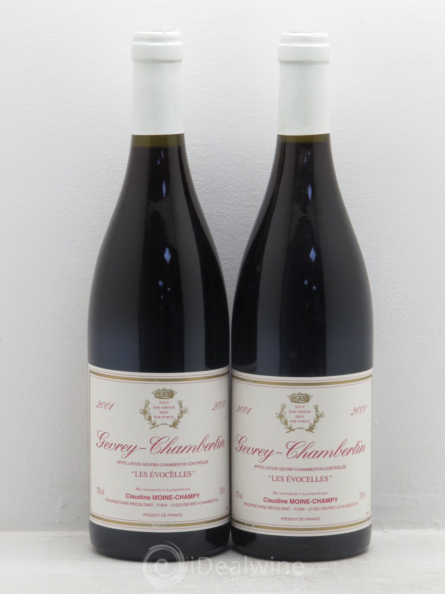 Gevrey-Chambertin Les Evocelles - Claudine Moine-Champy 2001 - Posten von 2 Flaschen - 0