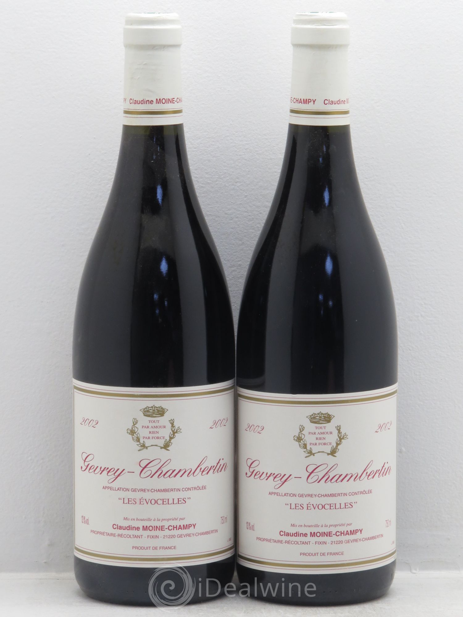 Gevrey-Chambertin Les Evocelles - Claudine Moine-Champy 2002 - Posten von 2 Flaschen - 0
