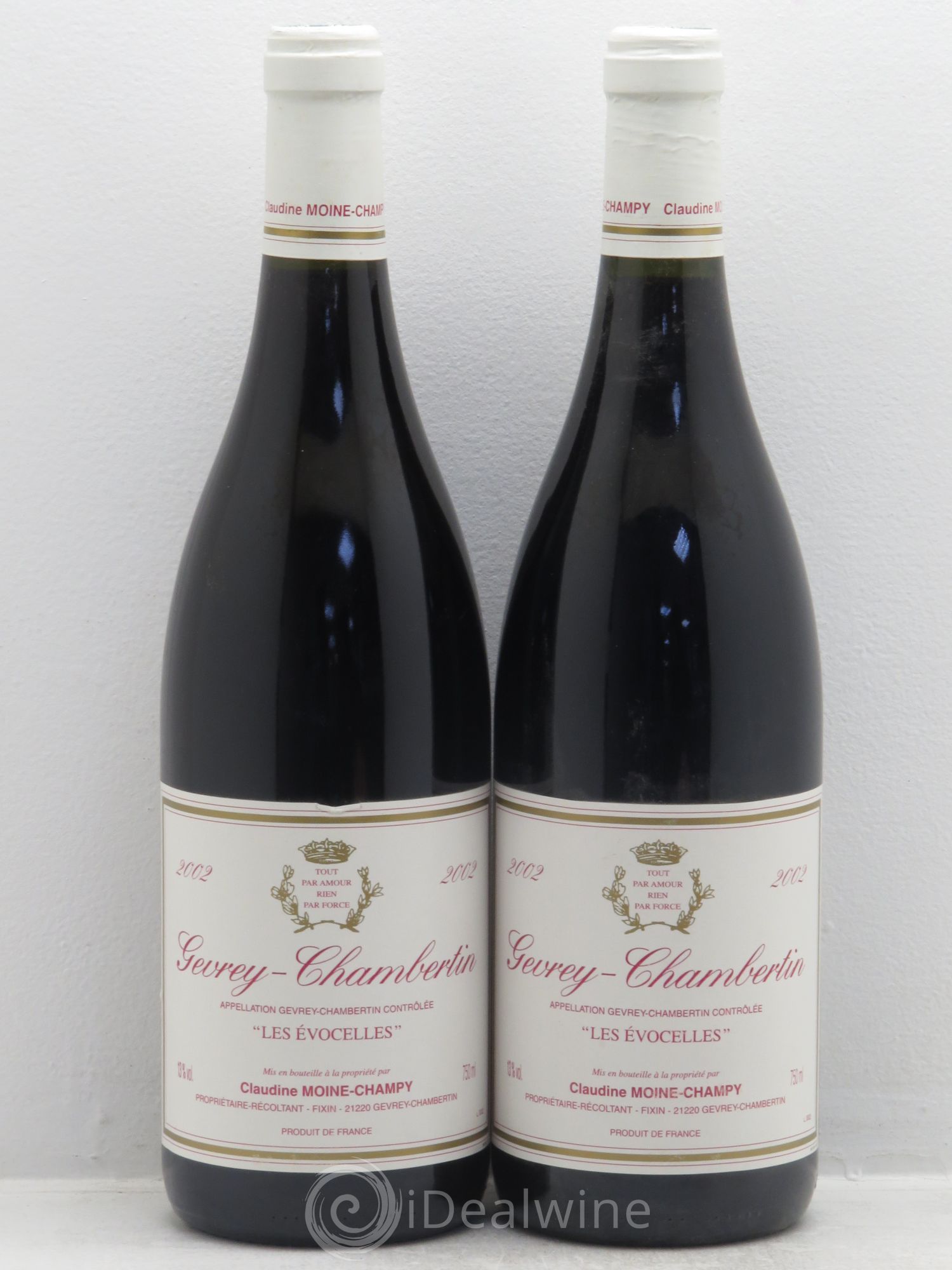 Gevrey-Chambertin Les Evocelles - Claudine Moine-Champy 2002 - Lotto di 2 bottiglie - 0