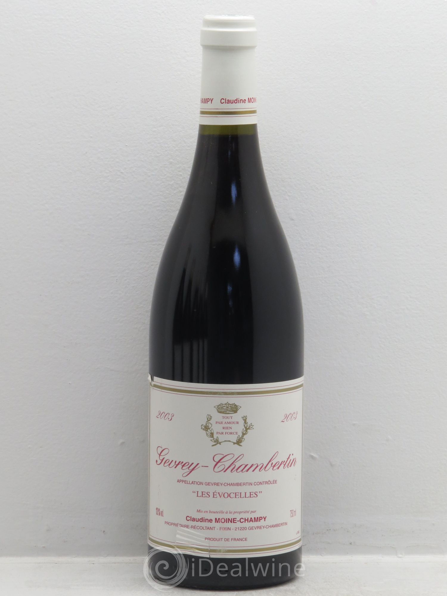 Gevrey-Chambertin Les Evocelles - Claudine Moine-Champy 2003 - Posten von 6 Flaschen - 0