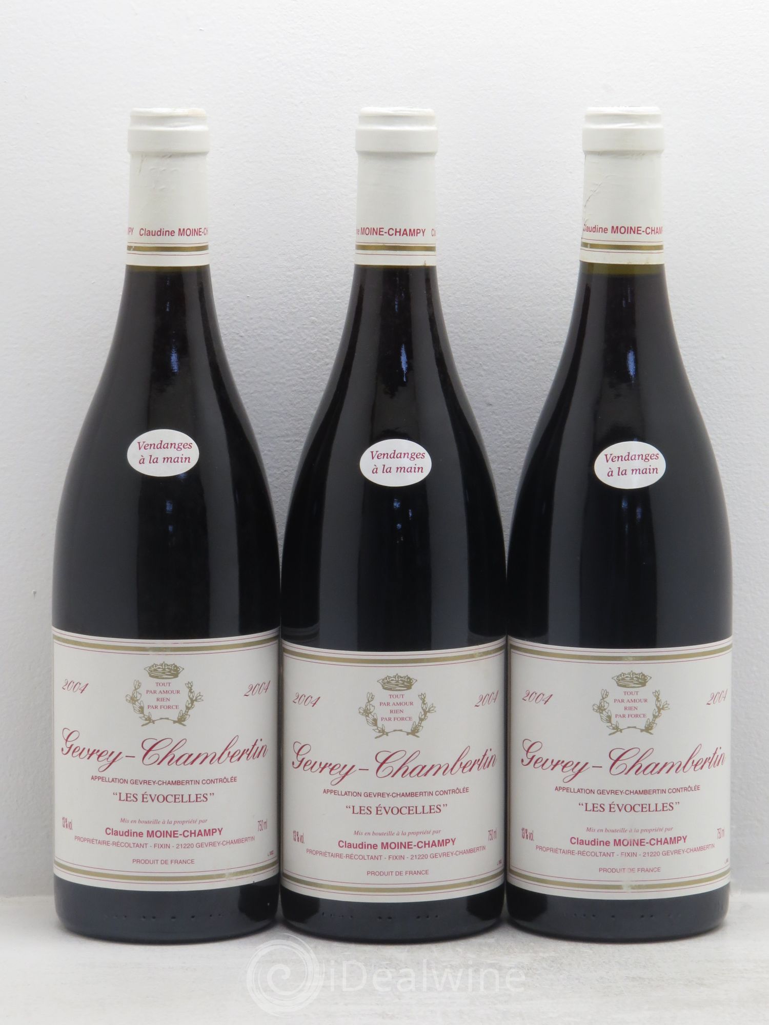 Gevrey-Chambertin Les Evocelles - Claudine Moine-Champy 2004 - Posten von 3 Flaschen - 0