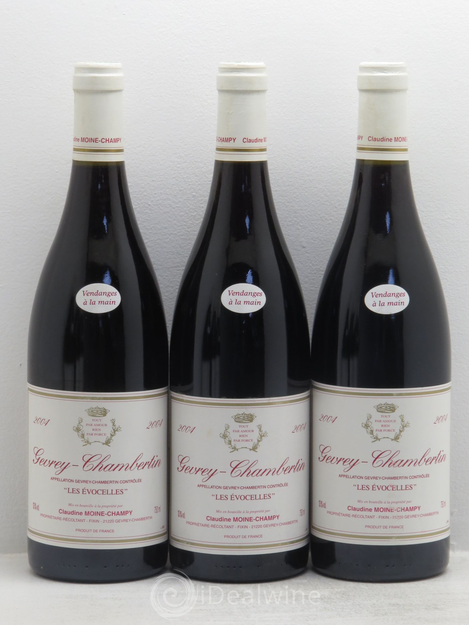 Gevrey-Chambertin Les Evocelles - Claudine Moine-Champy 2004 - Posten von 3 Flaschen - 0