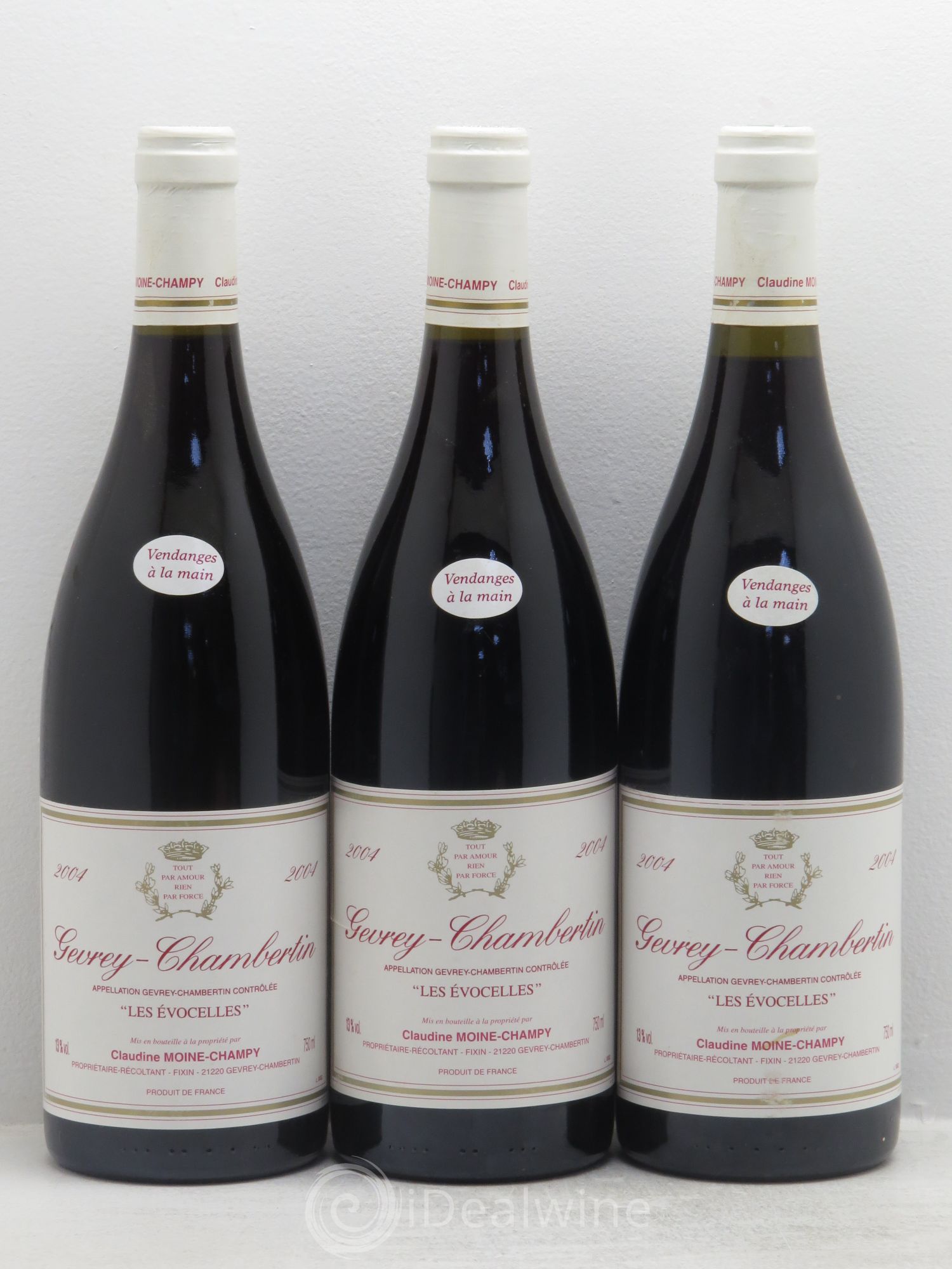 Gevrey-Chambertin Les Evocelles - Claudine Moine-Champy 2004 - Posten von 3 Flaschen - 0