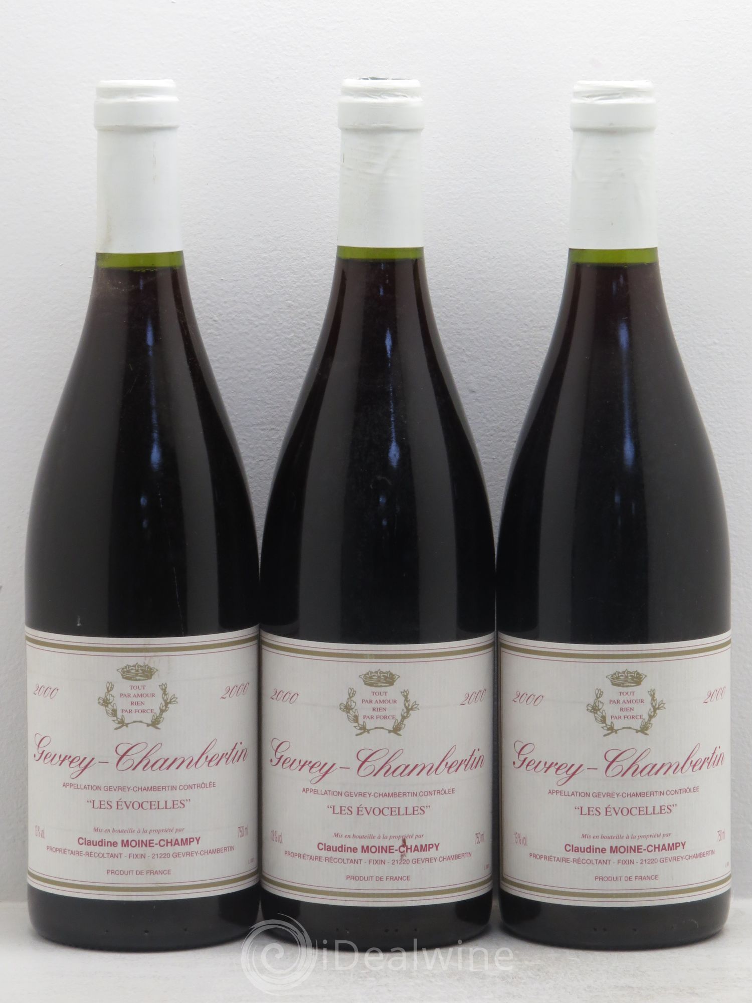 Gevrey-Chambertin Les Evocelles - Claudine Moine-Champy 2000 - Posten von 3 Flaschen - 0