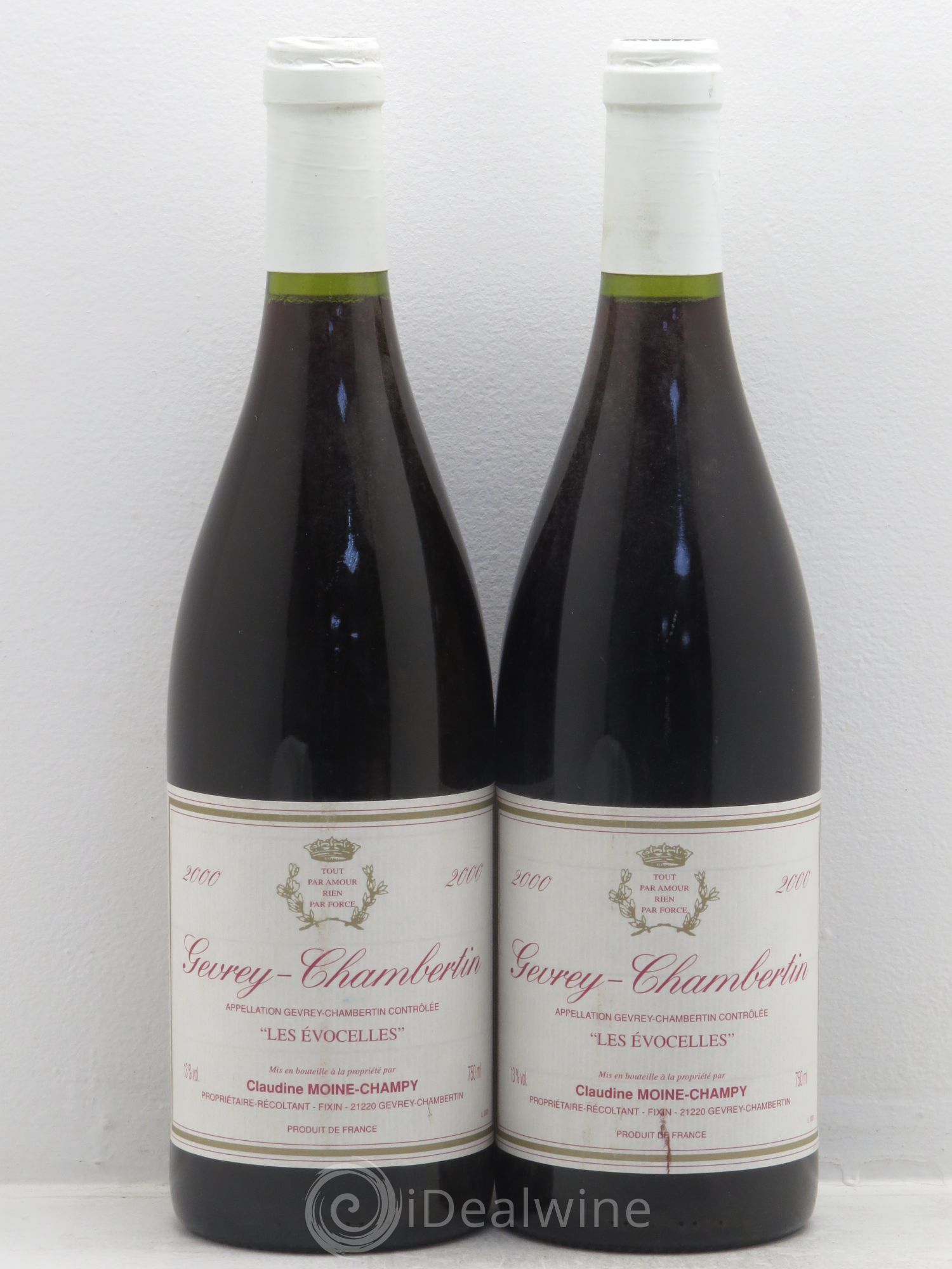 Gevrey-Chambertin Les Evocelles - Claudine Moine-Champy 2000 - Posten von 2 Flaschen - 0