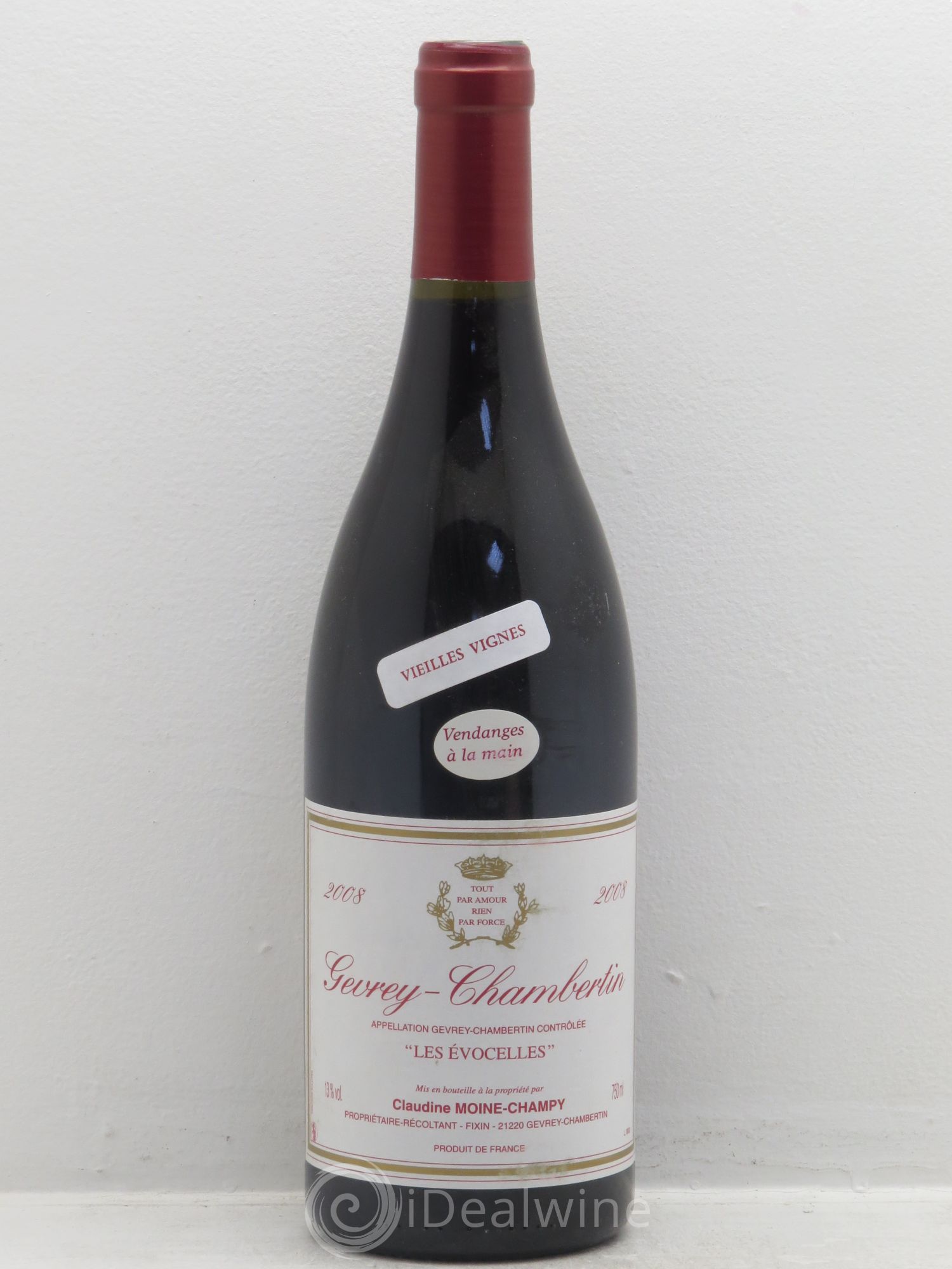 Gevrey-Chambertin Les Evocelles Vieilles Vignes - Claudine Moine-Champy 2008 - Posten von 6 Flaschen - 0
