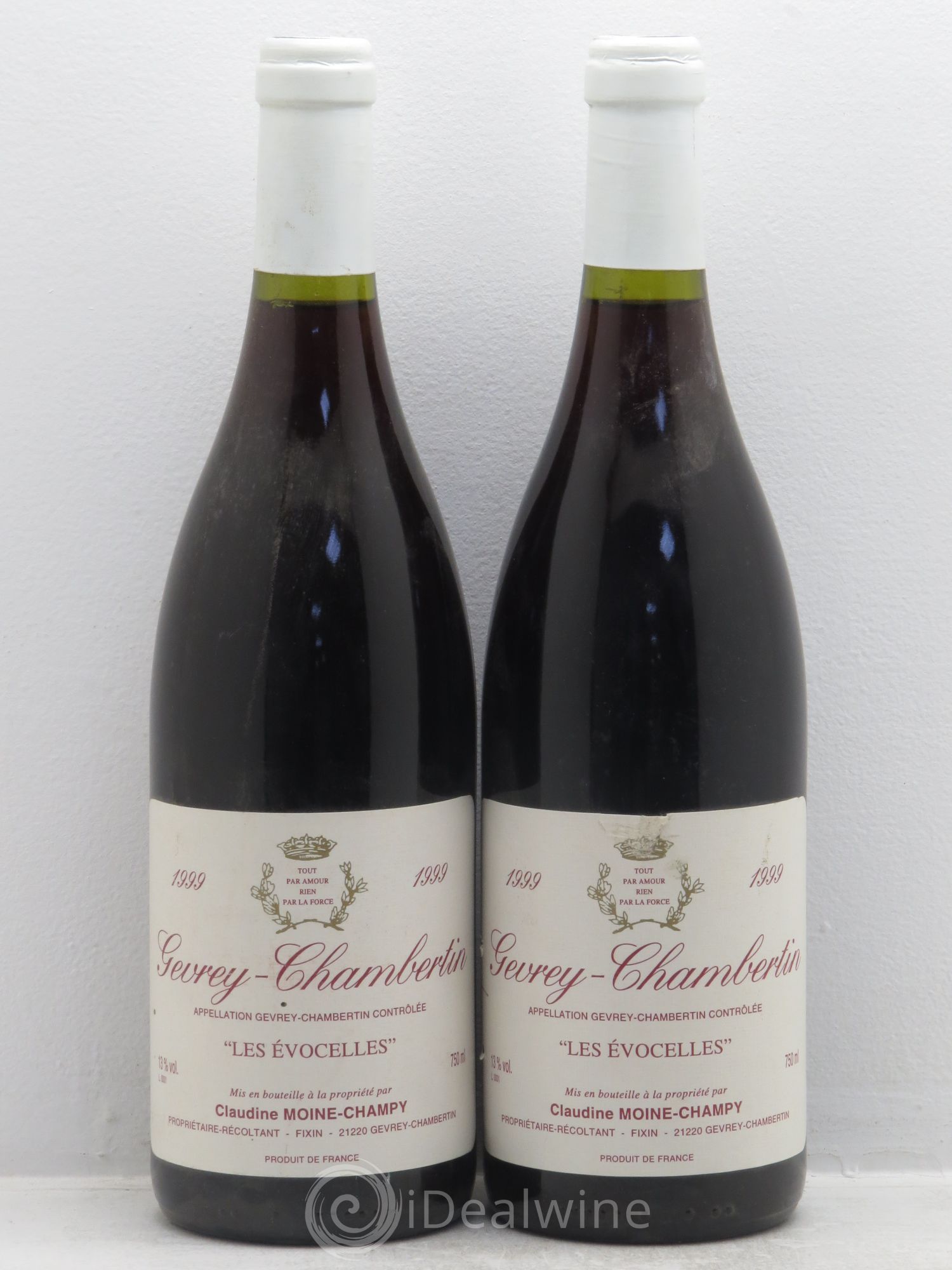 Gevrey-Chambertin Les Evocelles - Claudine Moine-Champy 1999 - Posten von 2 Flaschen - 0