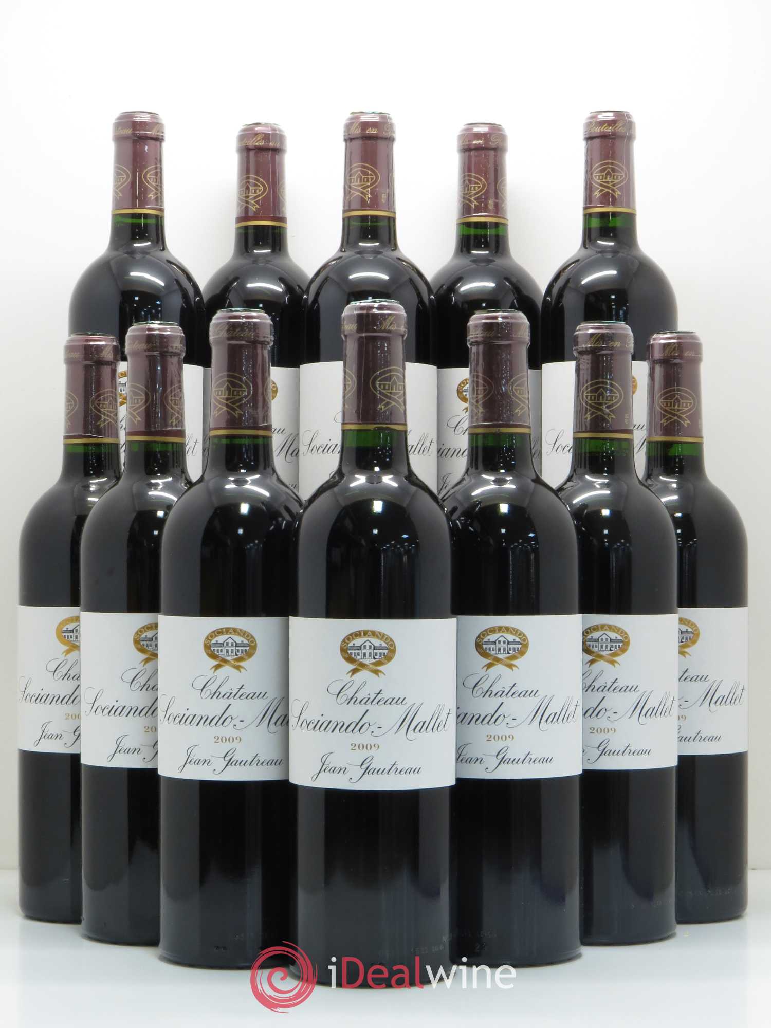 Château Sociando Mallet 2009 - Lot de 12 bouteilles - 0