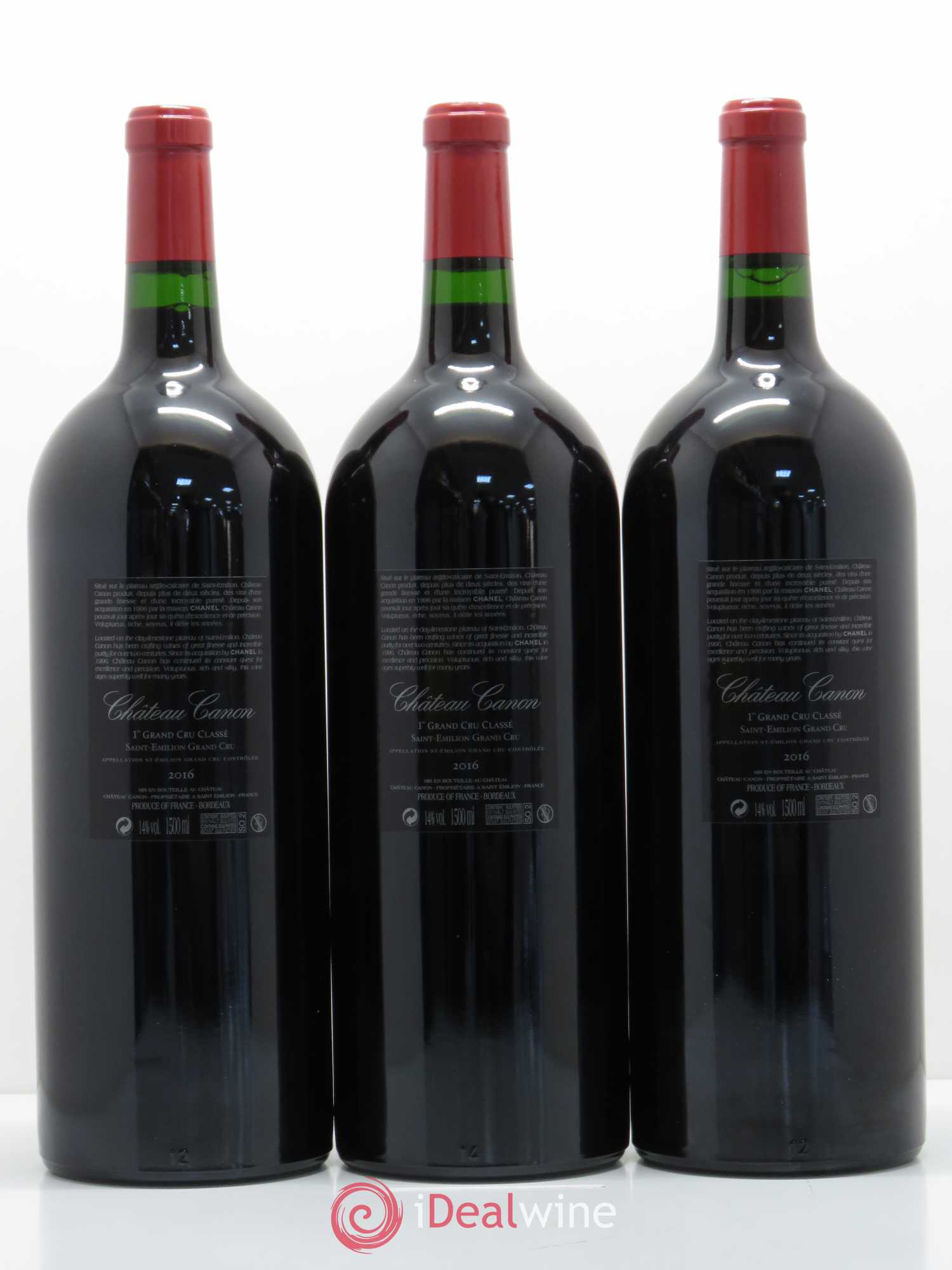 Château Canon 1er Grand Cru Classé B 2016 - Lot de 3 magnums - 1