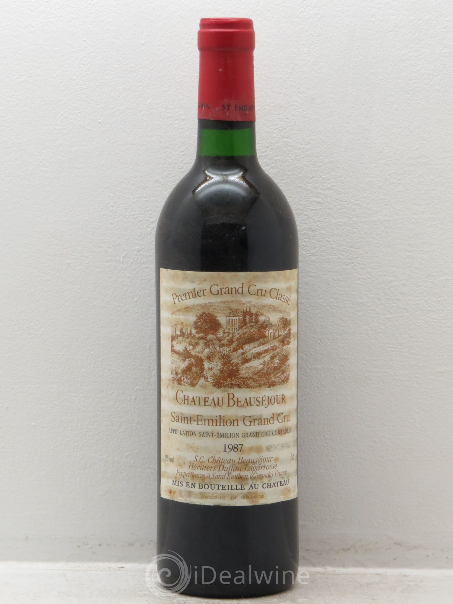 Château Beauséjour (Duffau-Lagarrosse) 1er Grand Cru Classé B 1987 - Lot de 1 bouteille - 0