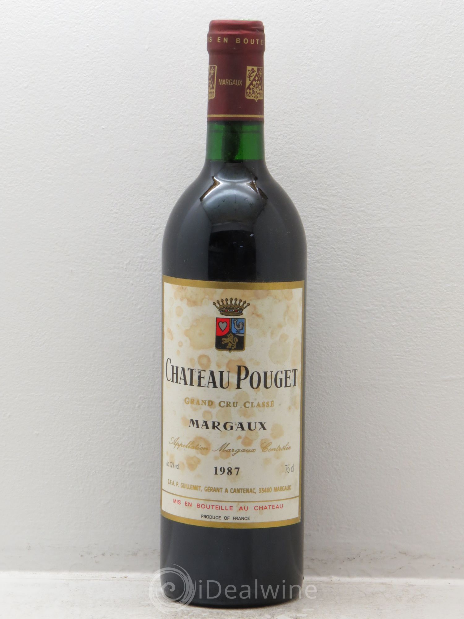 Château Pouget 4ème Grand Cru Classé 1987 - Lot de 1 bouteille - 0