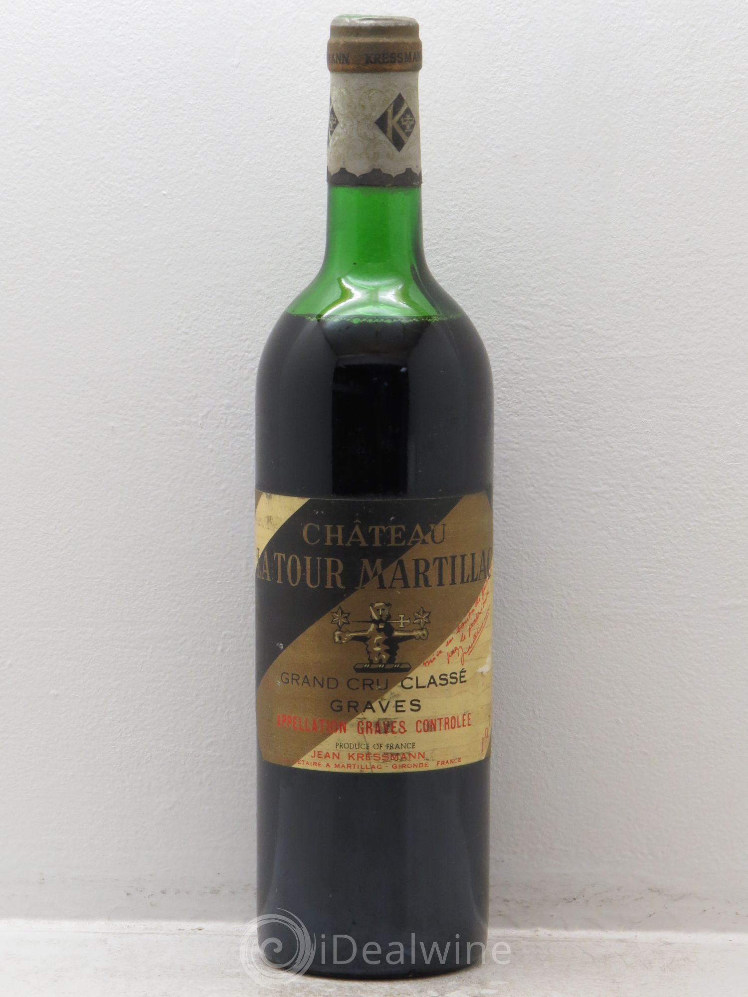 Château Latour-Martillac Cru Classé de Graves 1975 - Lot de 1 bouteille - 0