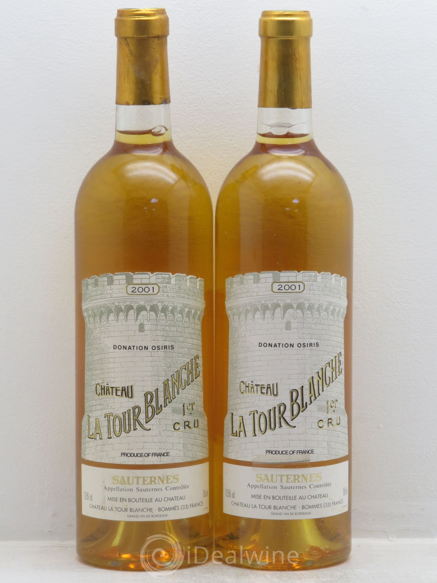 Château la Tour Blanche 1er Grand Cru Classé 2001 - Lotto di 2 bottiglie - 0