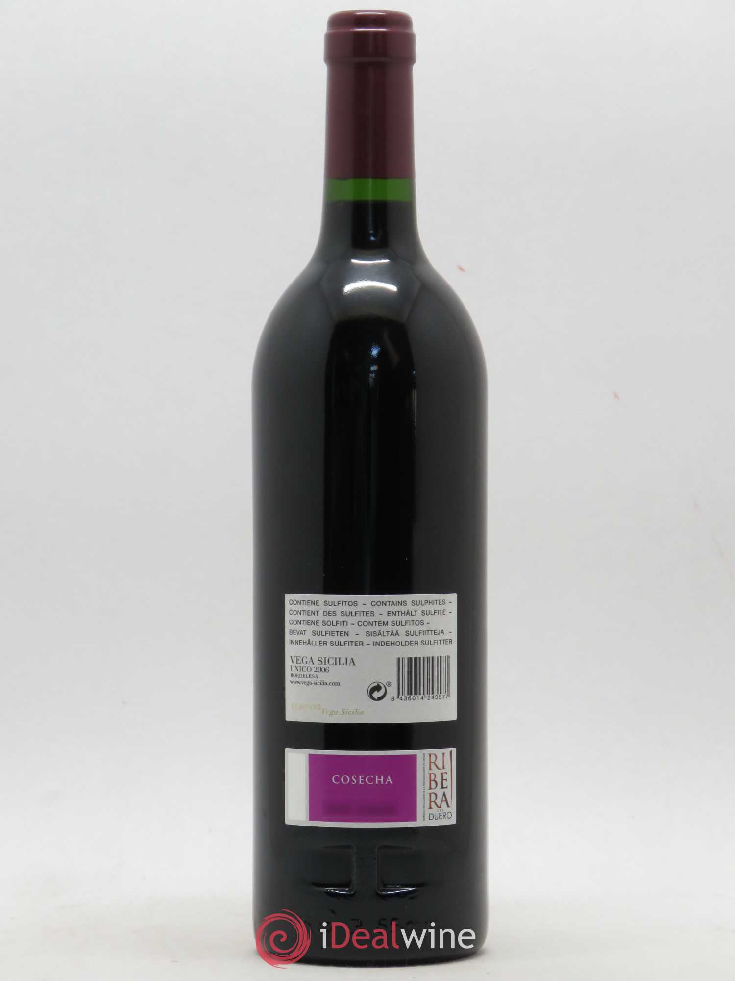 Ribera Del Duero DO Vega Sicilia Unico Famille Alvarez 2006 - Lot de 1 bouteille - 1