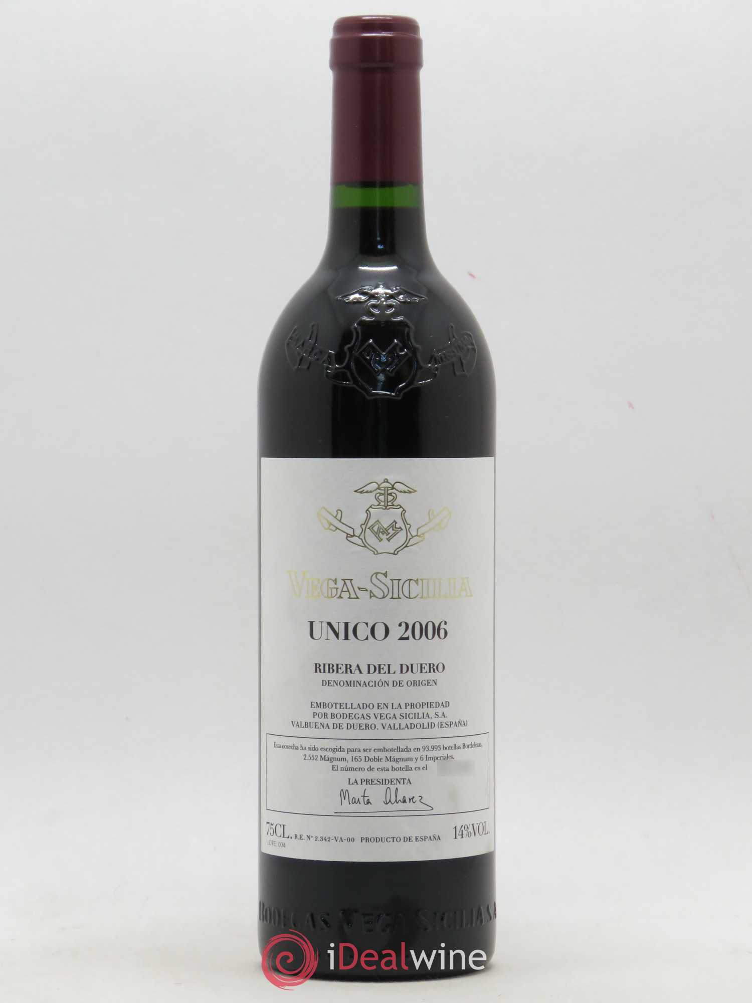 Ribera Del Duero DO Vega Sicilia Unico Famille Alvarez 2006 - Lot de 1 bouteille - 0