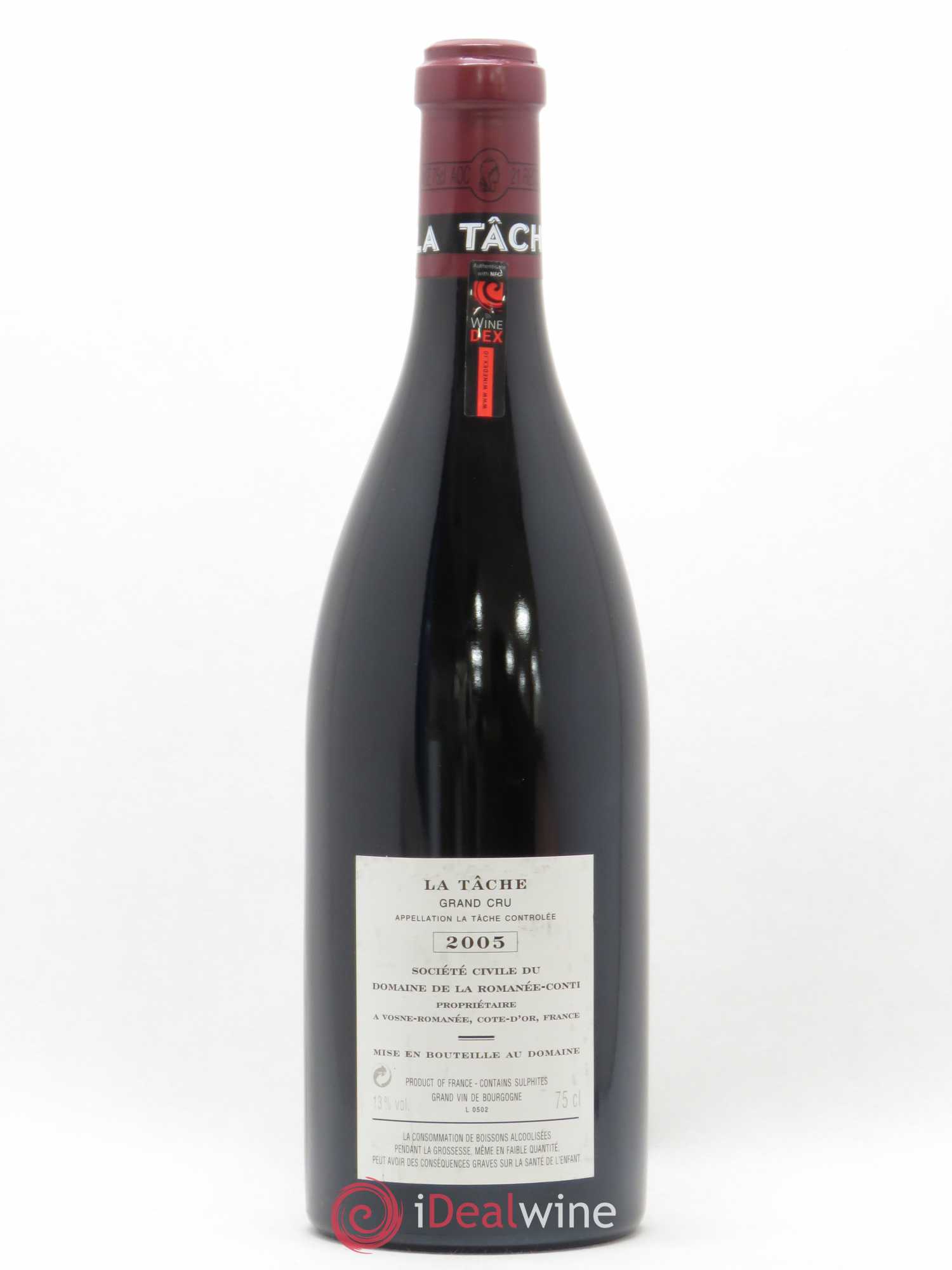 La Tâche Grand Cru Domaine de la Romanée-Conti 2005 - Lot de 1 bouteille - 1