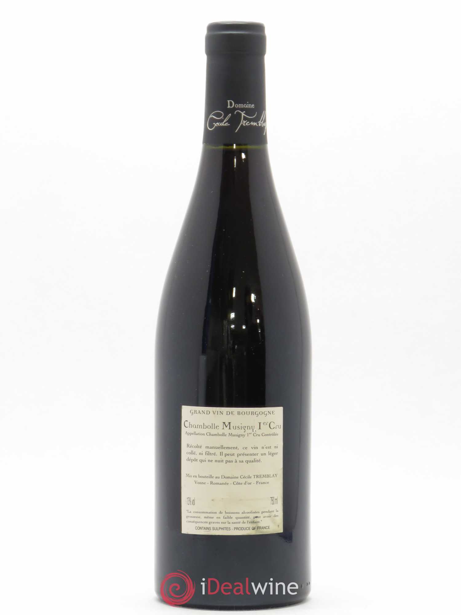 Chambolle-Musigny 1er Cru Les Feusselottes Cécile Tremblay 2011 - Lot de 1 bouteille - 1