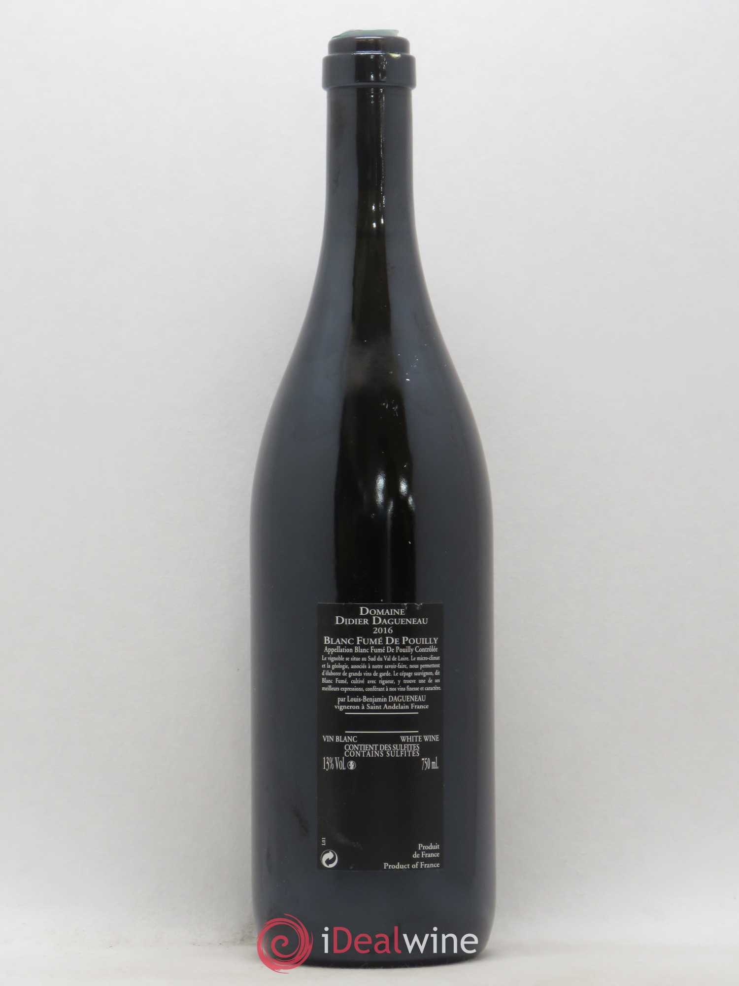 Vin de France (anciennement Pouilly-Fumé) Silex Dagueneau (Domaine Didier - Louis-Benjamin) 2016 - Lot de 1 bouteille - 1