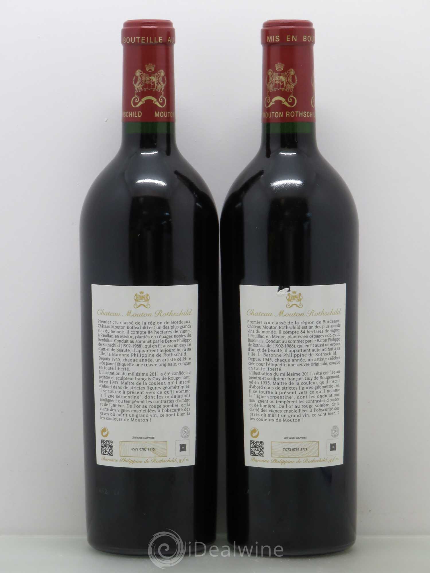 Château Mouton Rothschild 1er Grand Cru Classé 2011 - Lot de 2 bouteilles - 1