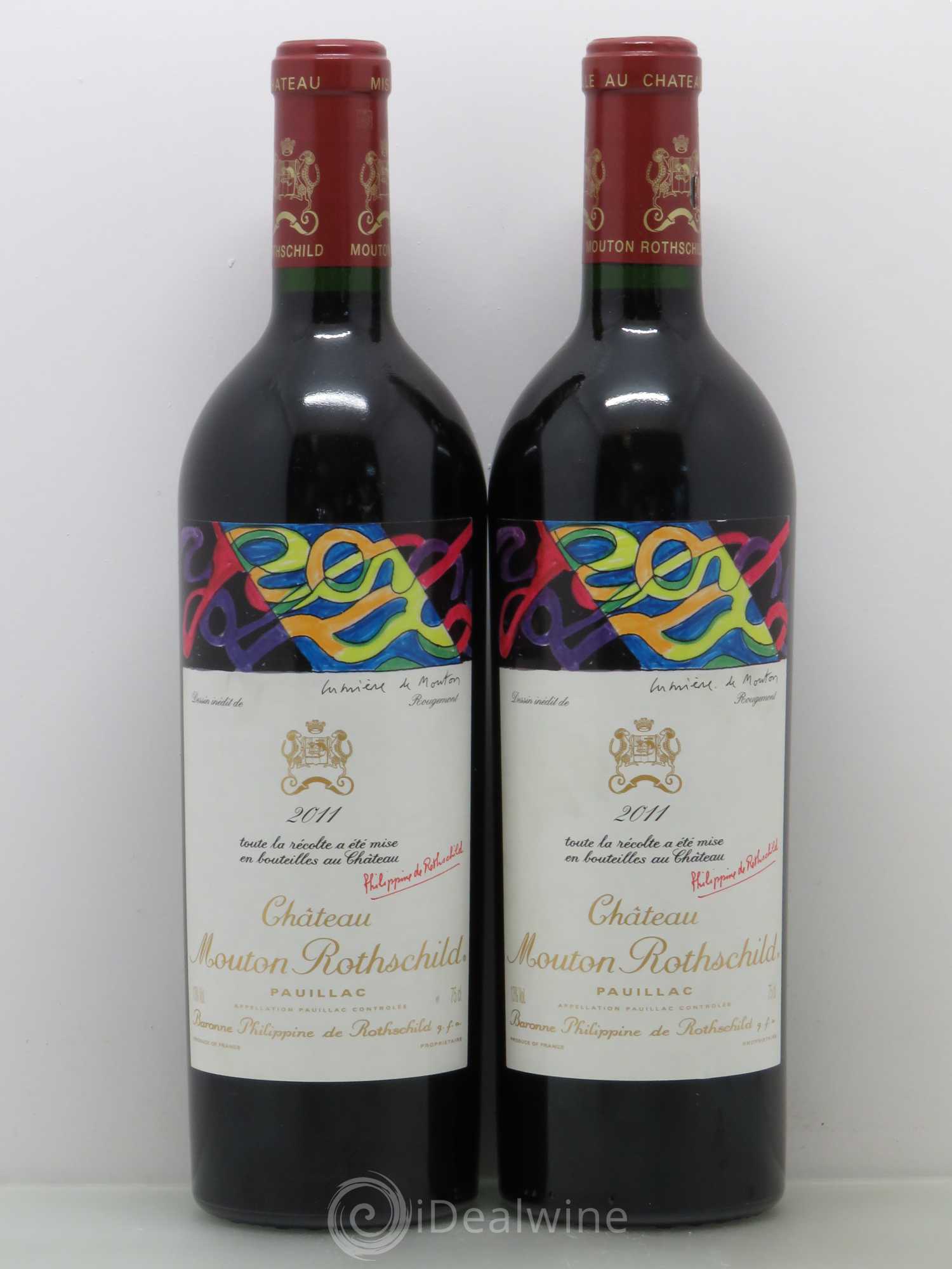 Château Mouton Rothschild 1er Grand Cru Classé 2011 - Lot de 2 bouteilles - 0