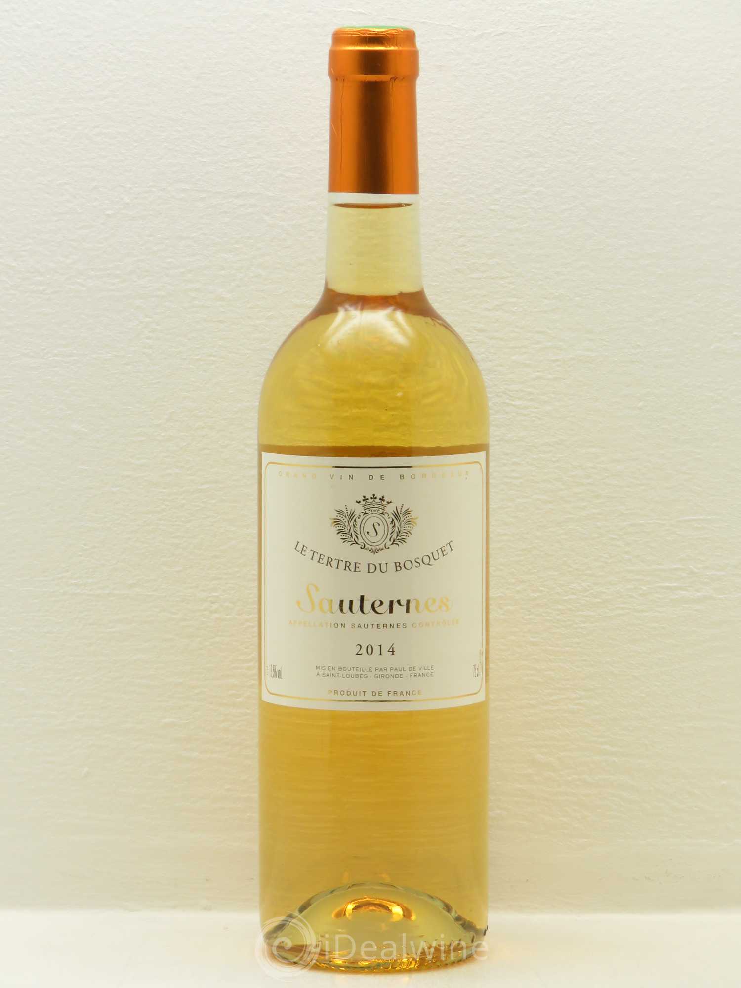 Sauternes Le Tertre du Bosquet P. de Ville (sans prix de réserve) 2014 - Posten von 1 Flasche - 0