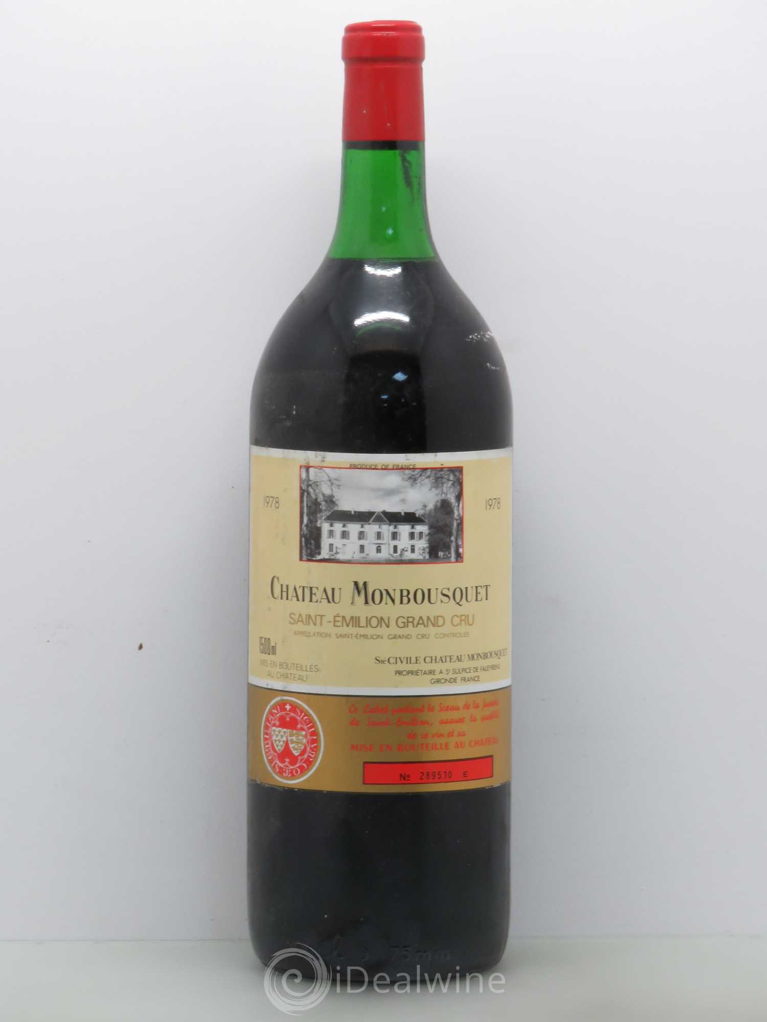 Château Monbousquet Grand Cru Classé (sans prix de réserve) 1978 - Lot de 1 magnum - 0