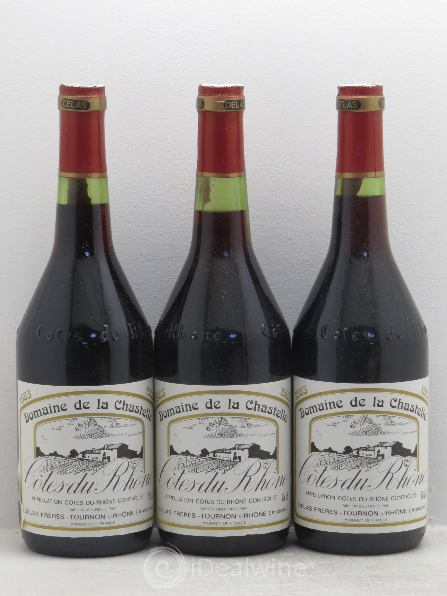 Côtes-du-Rhône Chastelle Delas (sans prix de réserve) 1983 - Posten von 3 Flaschen - 0