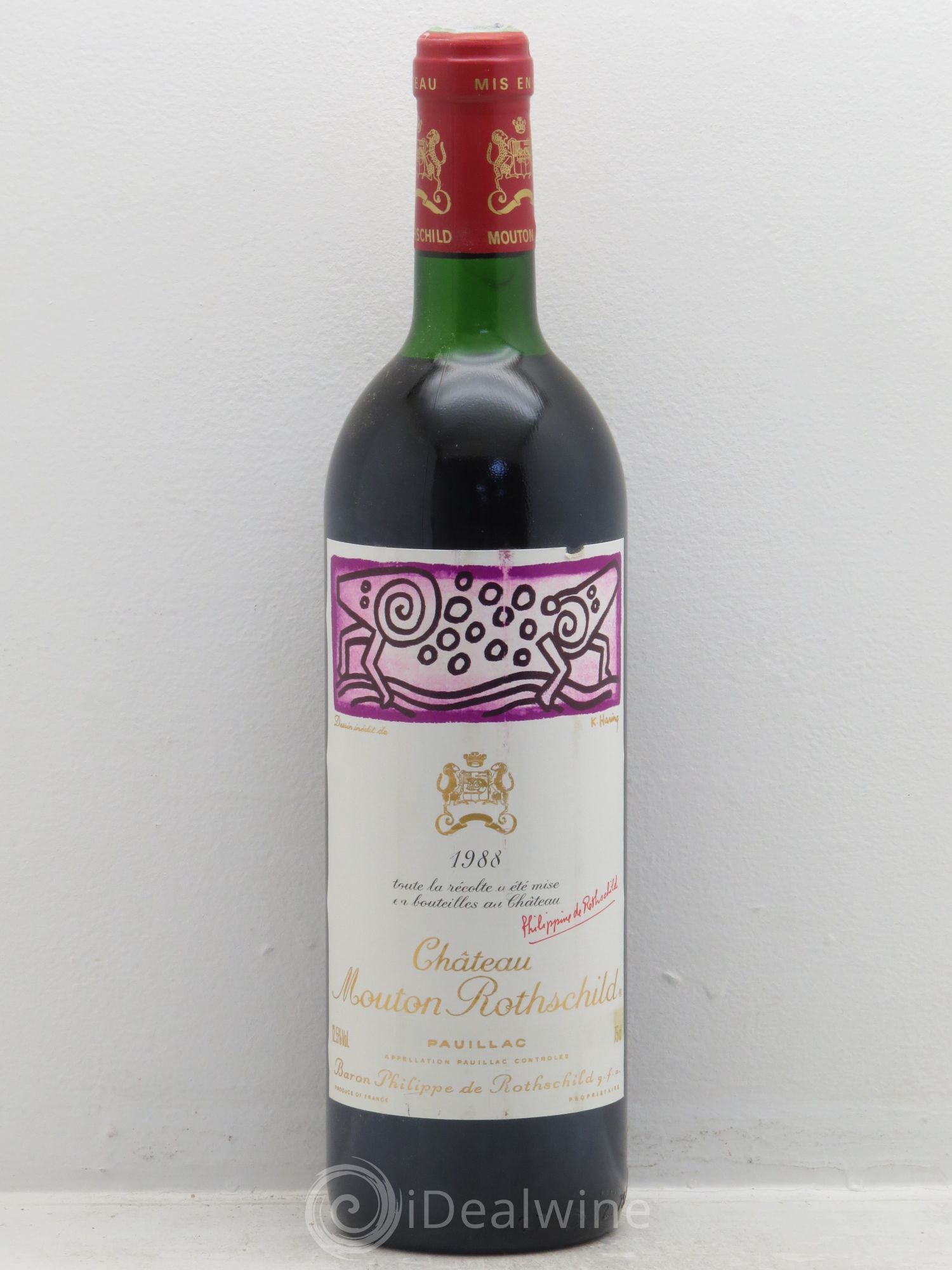 Château Mouton Rothschild 1er Grand Cru Classé 1988 - Lot de 1 bouteille - 0