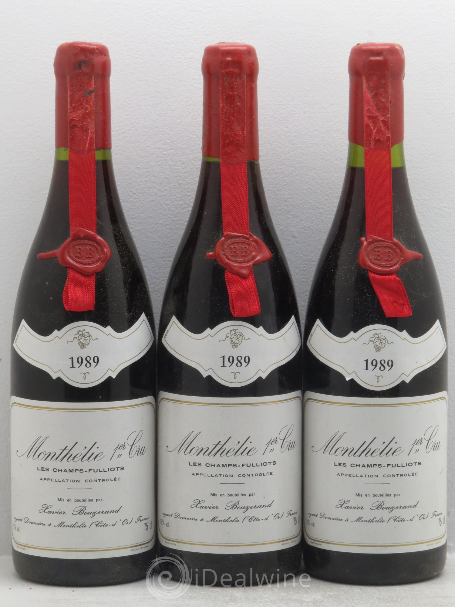 Monthélie 1er Cru 1989 - Lot de 3 bouteilles - 0