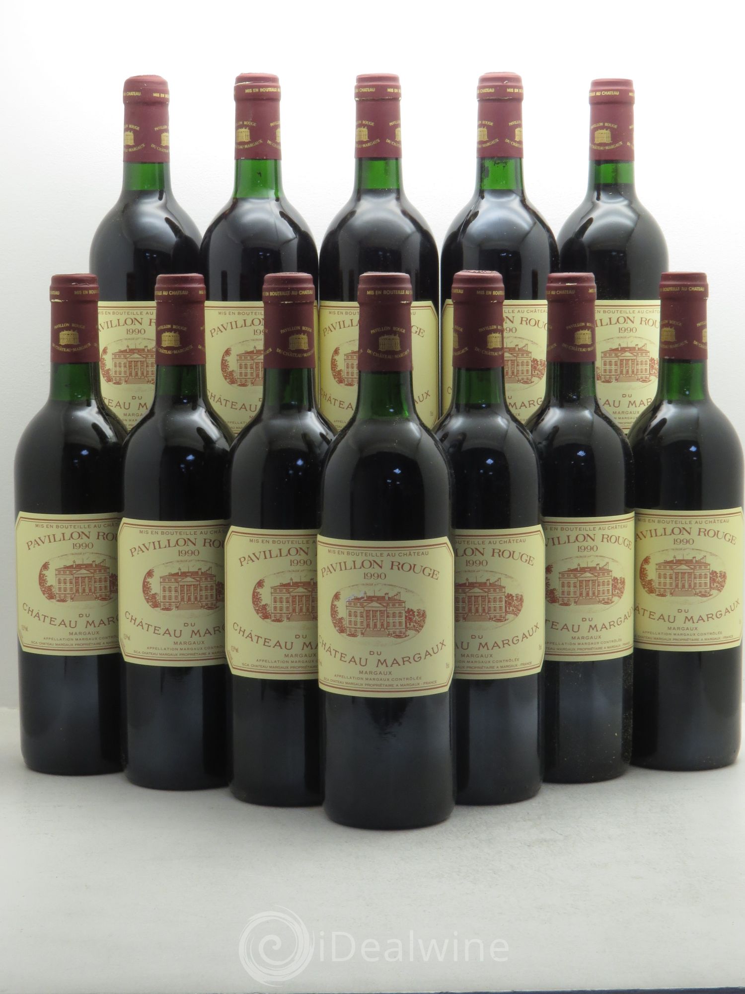 Pavillon Rouge du Château Margaux Second Vin 1990 - Lot de 12 bouteilles - 0