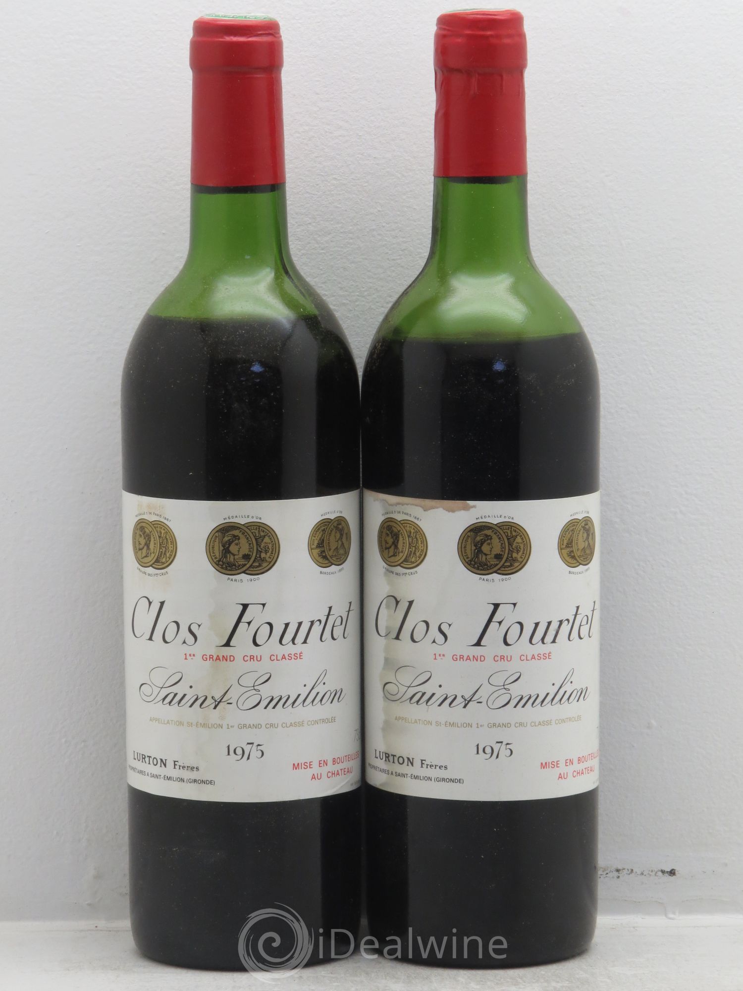 Clos Fourtet 1er Grand Cru Classé B 1975 - Lot de 2 bouteilles - 0