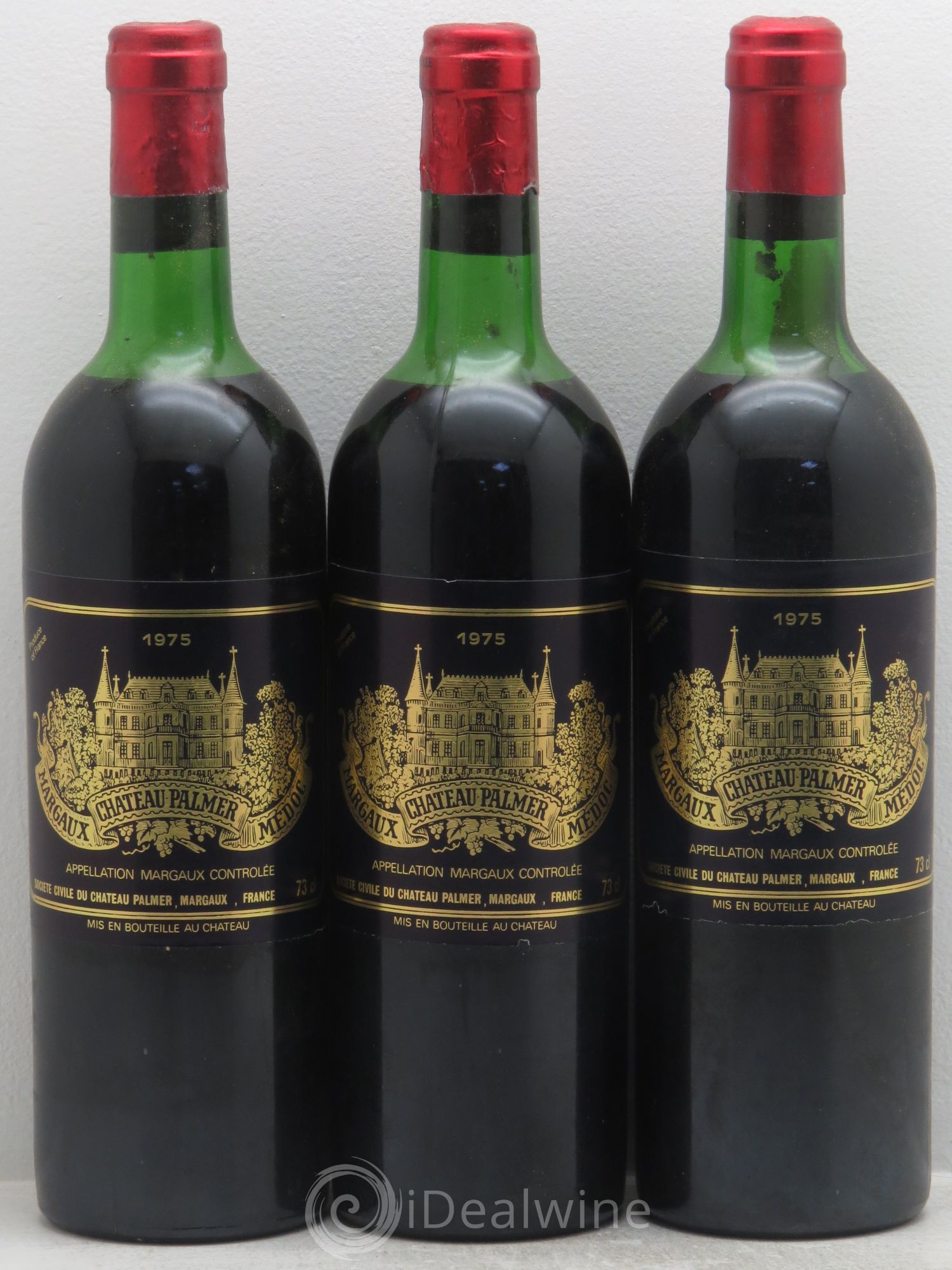 Château Palmer 3ème Grand Cru Classé 1975 - Lot de 3 bouteilles - 0